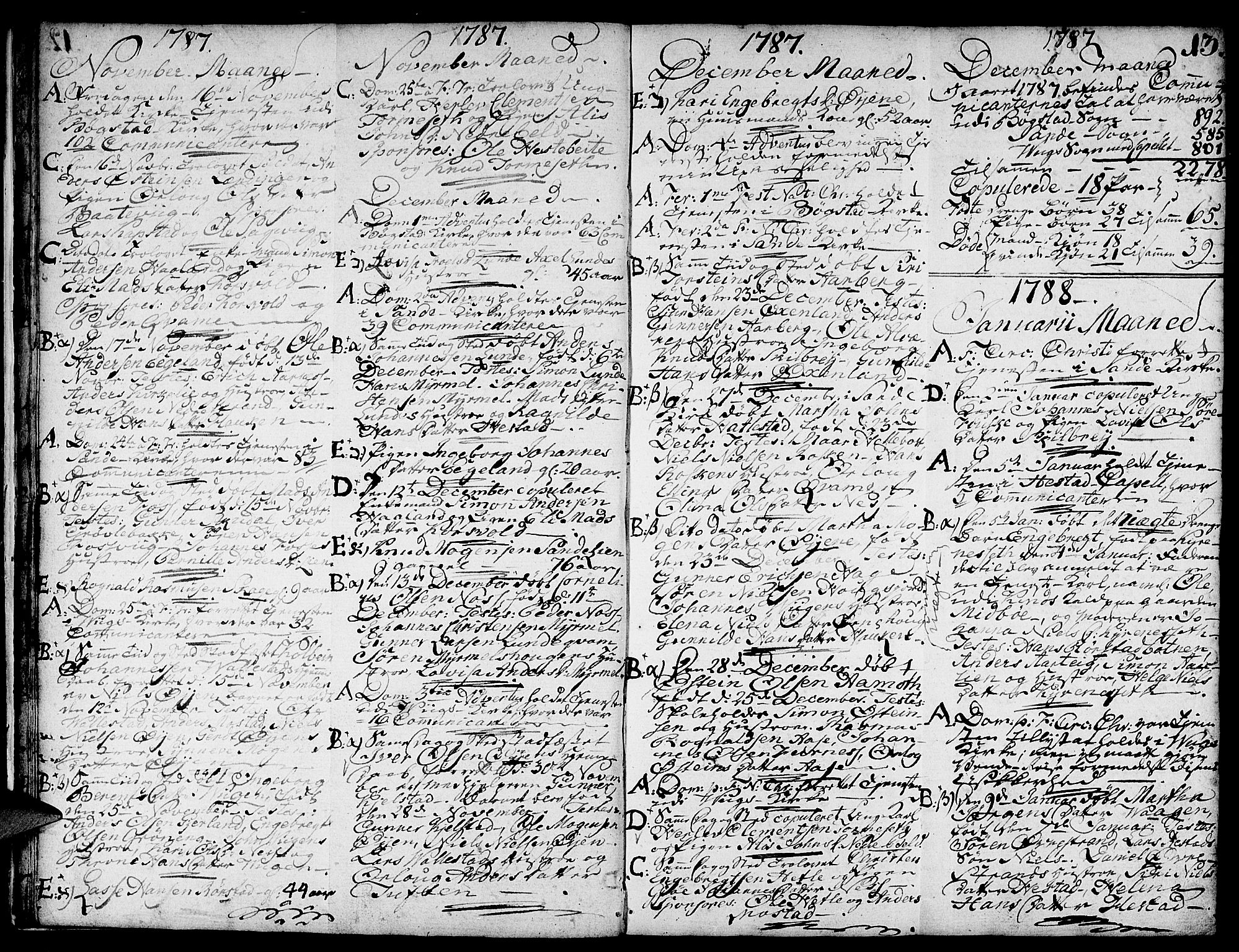 Gaular sokneprestembete, AV/SAB-A-80001/H/Haa: Parish register (official) no. A 2, 1785-1821, p. 13