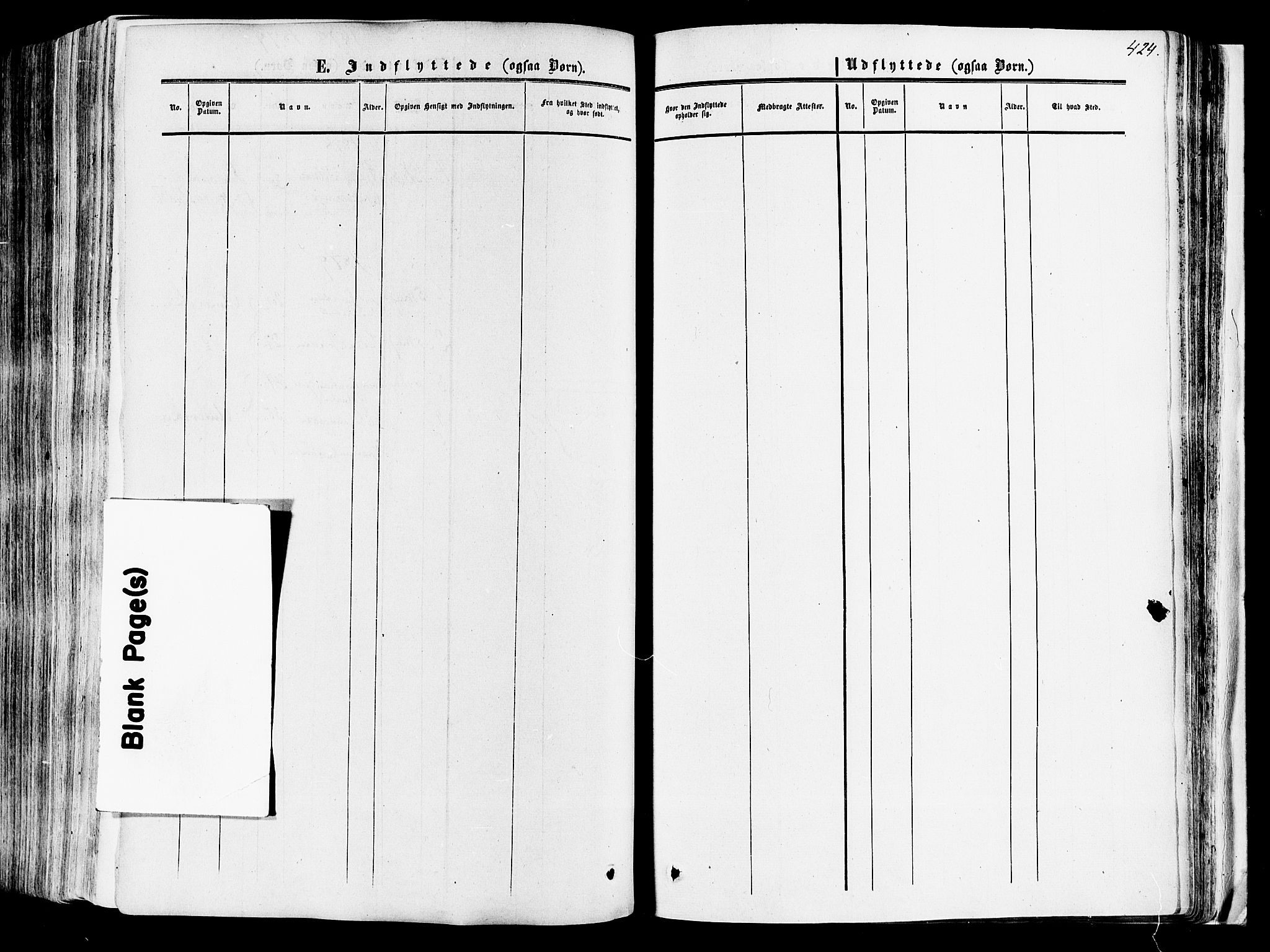 Vang prestekontor, Hedmark, SAH/PREST-008/H/Ha/Haa/L0013: Parish register (official) no. 13, 1855-1879, p. 424