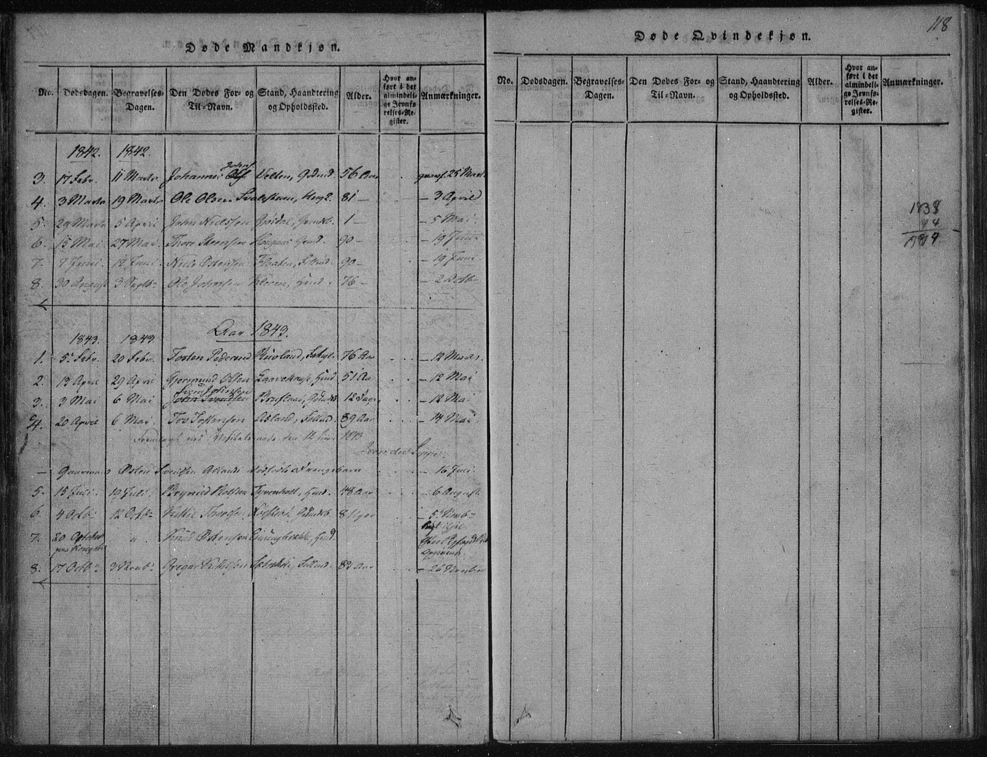 Tinn kirkebøker, AV/SAKO-A-308/F/Fa/L0004: Parish register (official) no. I 4, 1815-1843, p. 117b-118a