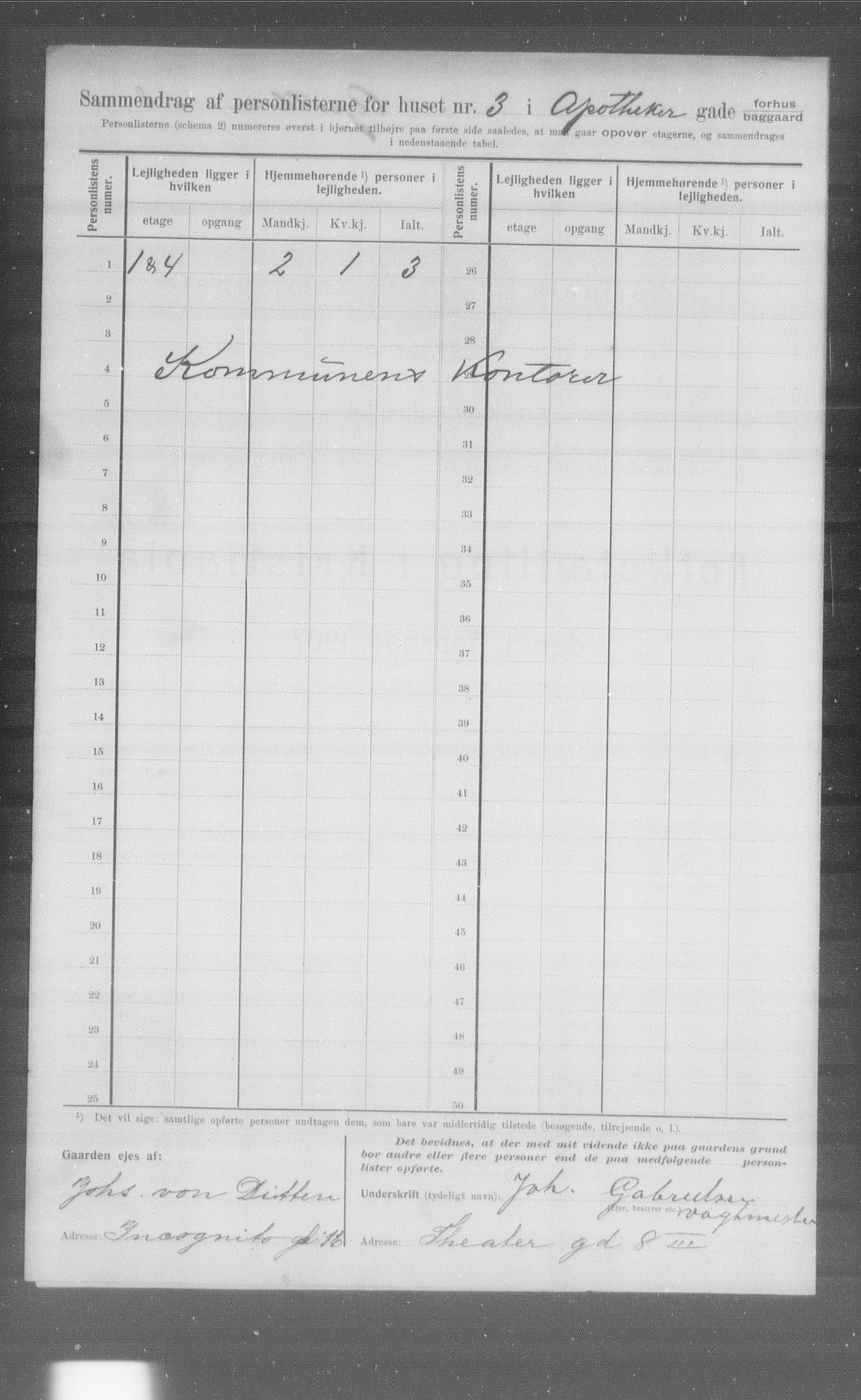 OBA, Municipal Census 1907 for Kristiania, 1907, p. 746