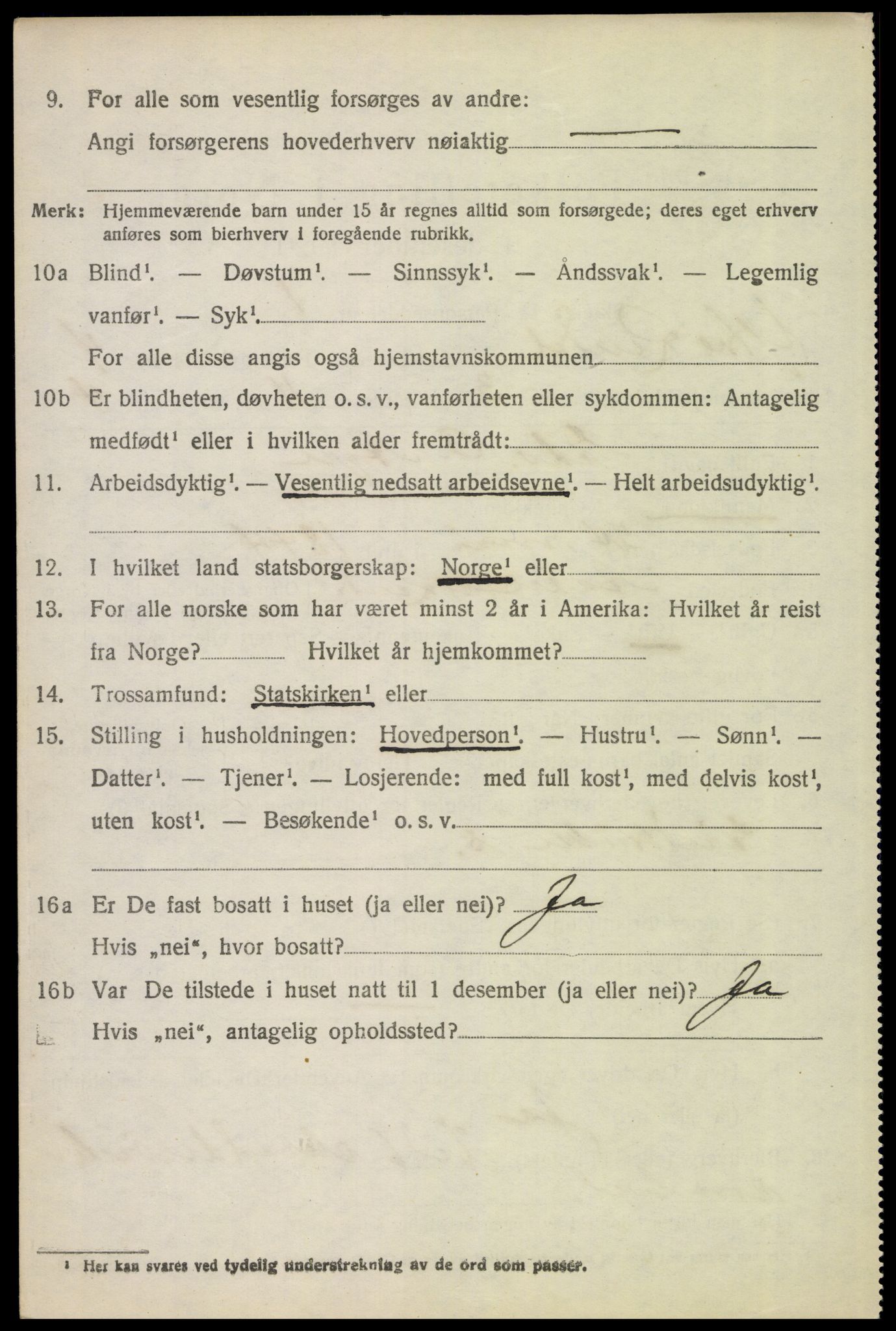 SAH, 1920 census for Ytre Rendal, 1920, p. 2080