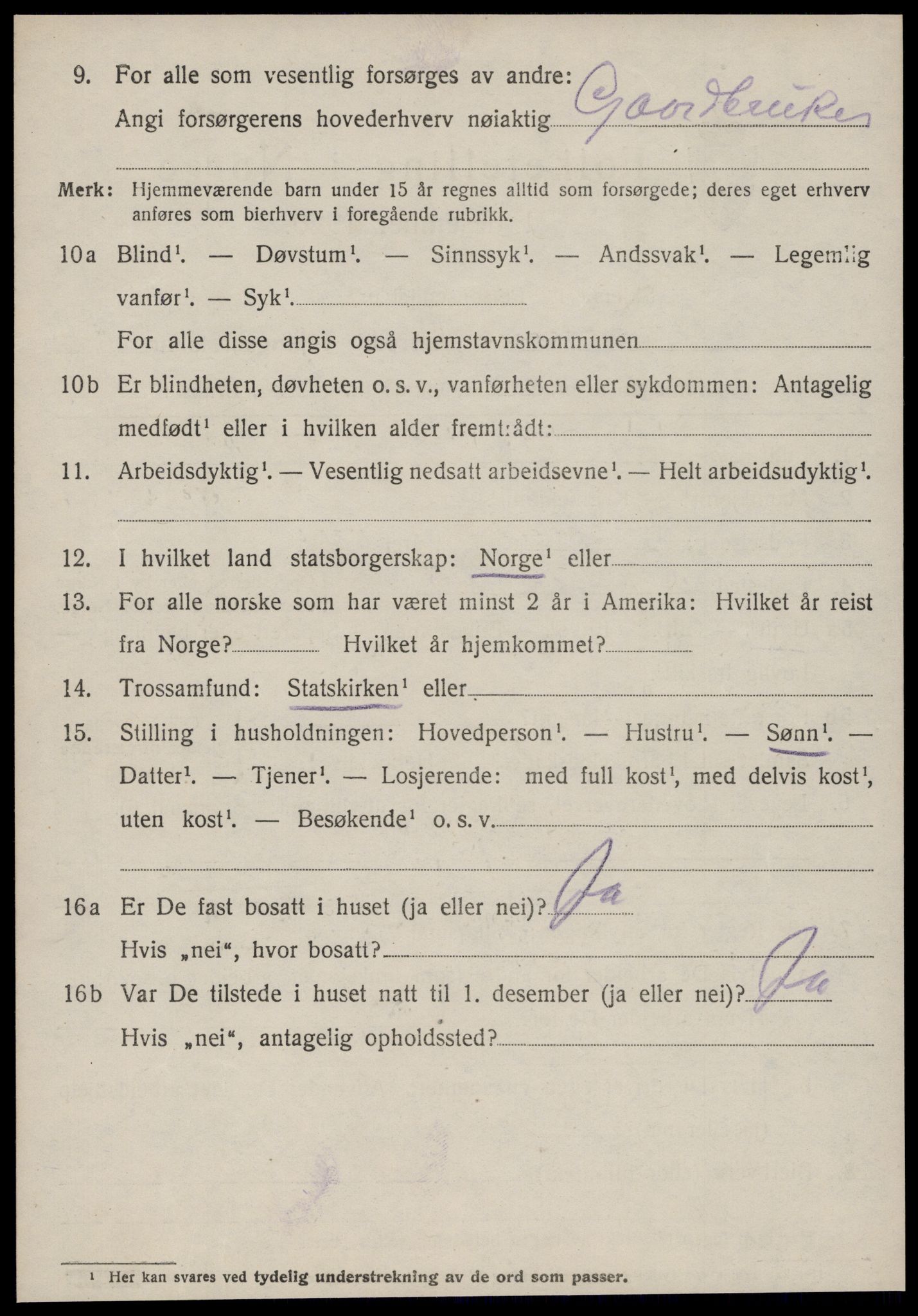 SAT, 1920 census for Vanylven, 1920, p. 4292