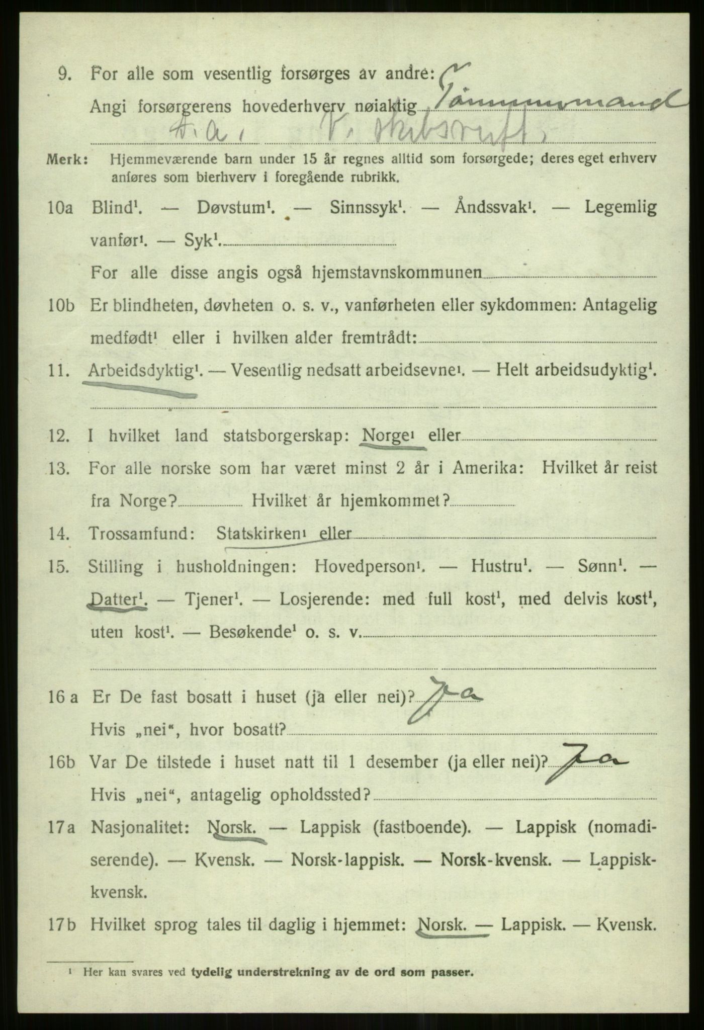 SATØ, 1920 census for Tromsøysund, 1920, p. 13667