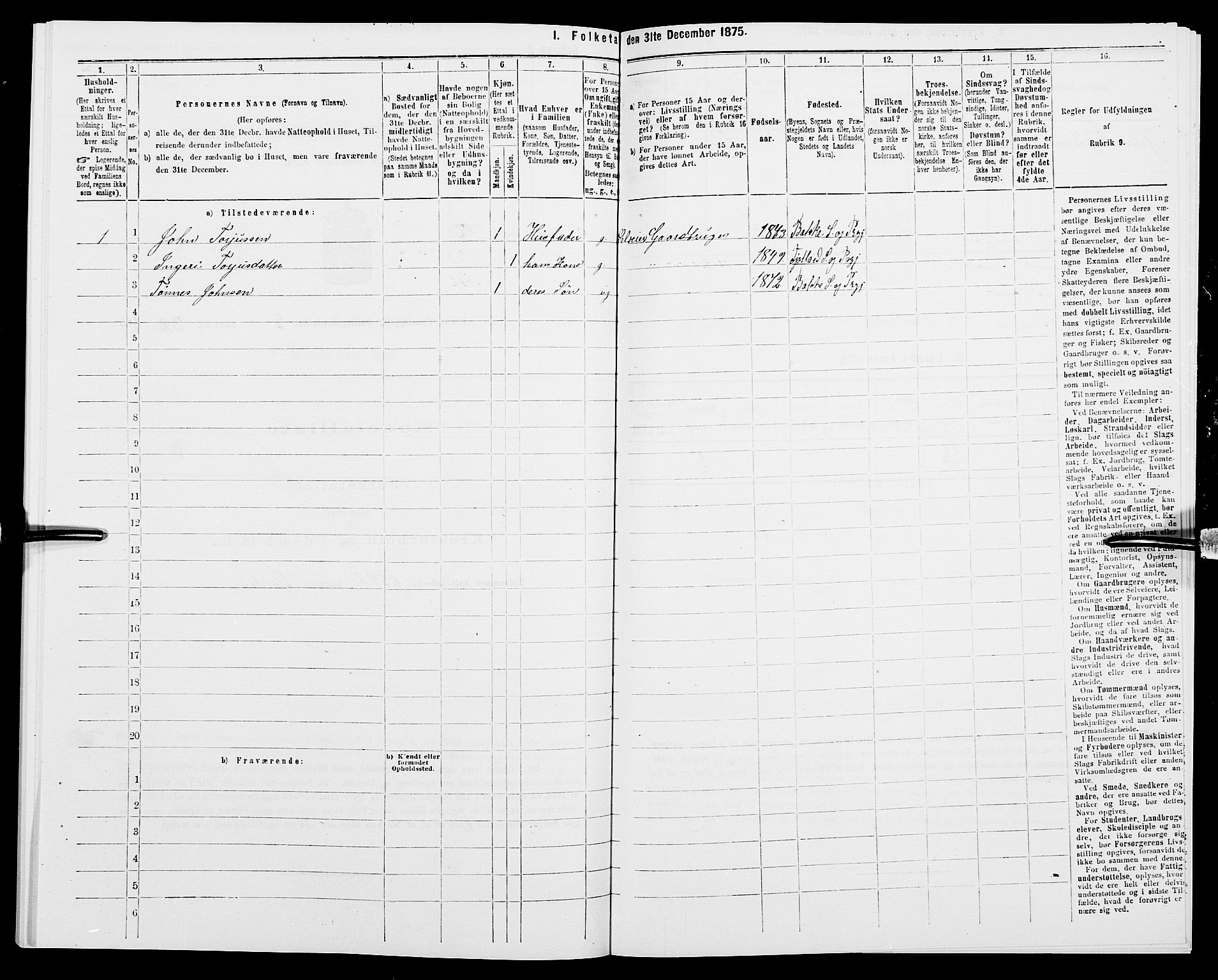 SAK, 1875 census for 1045P Bakke, 1875, p. 554