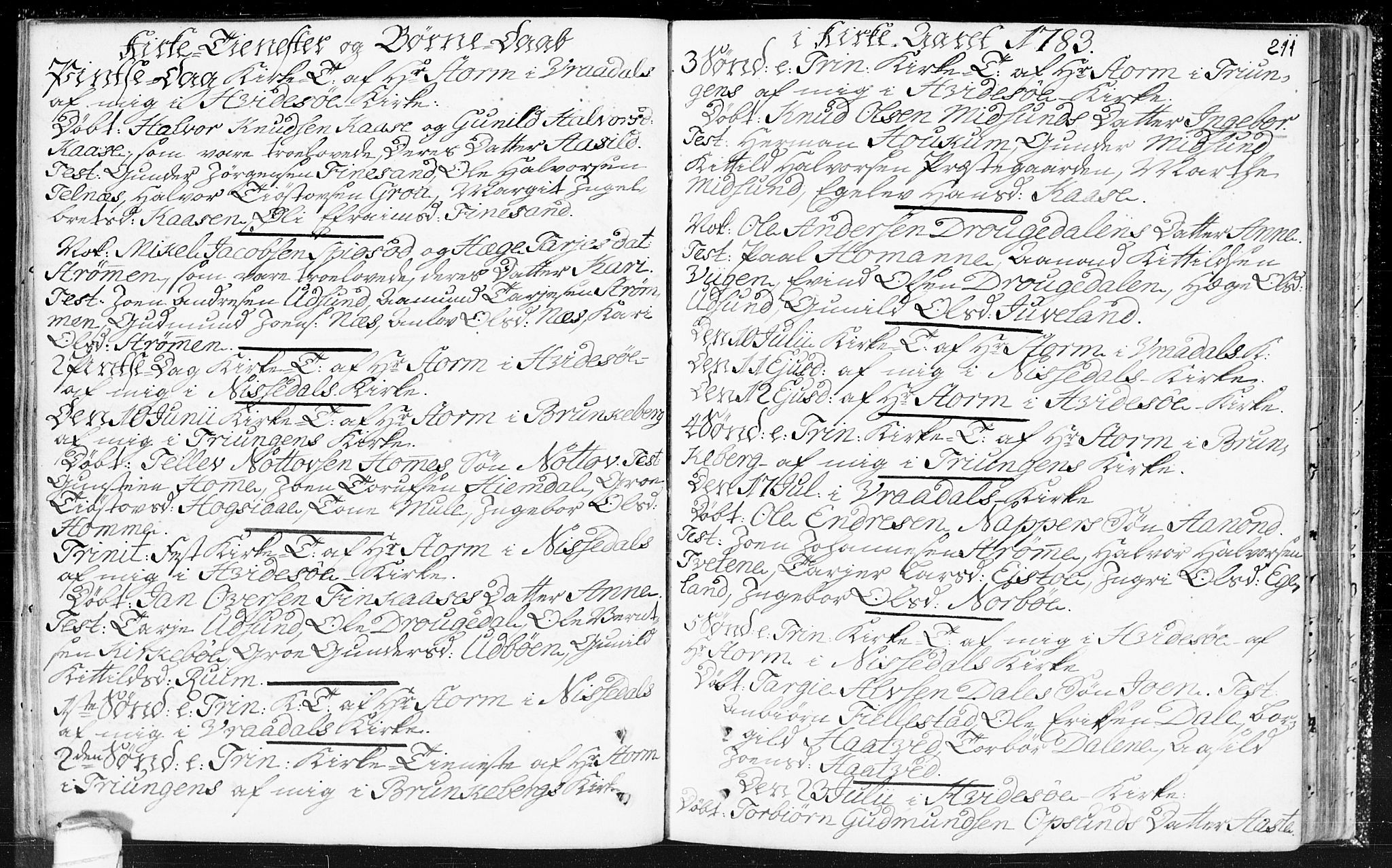 Kviteseid kirkebøker, SAKO/A-276/F/Fa/L0002: Parish register (official) no. I 2, 1773-1786, p. 211