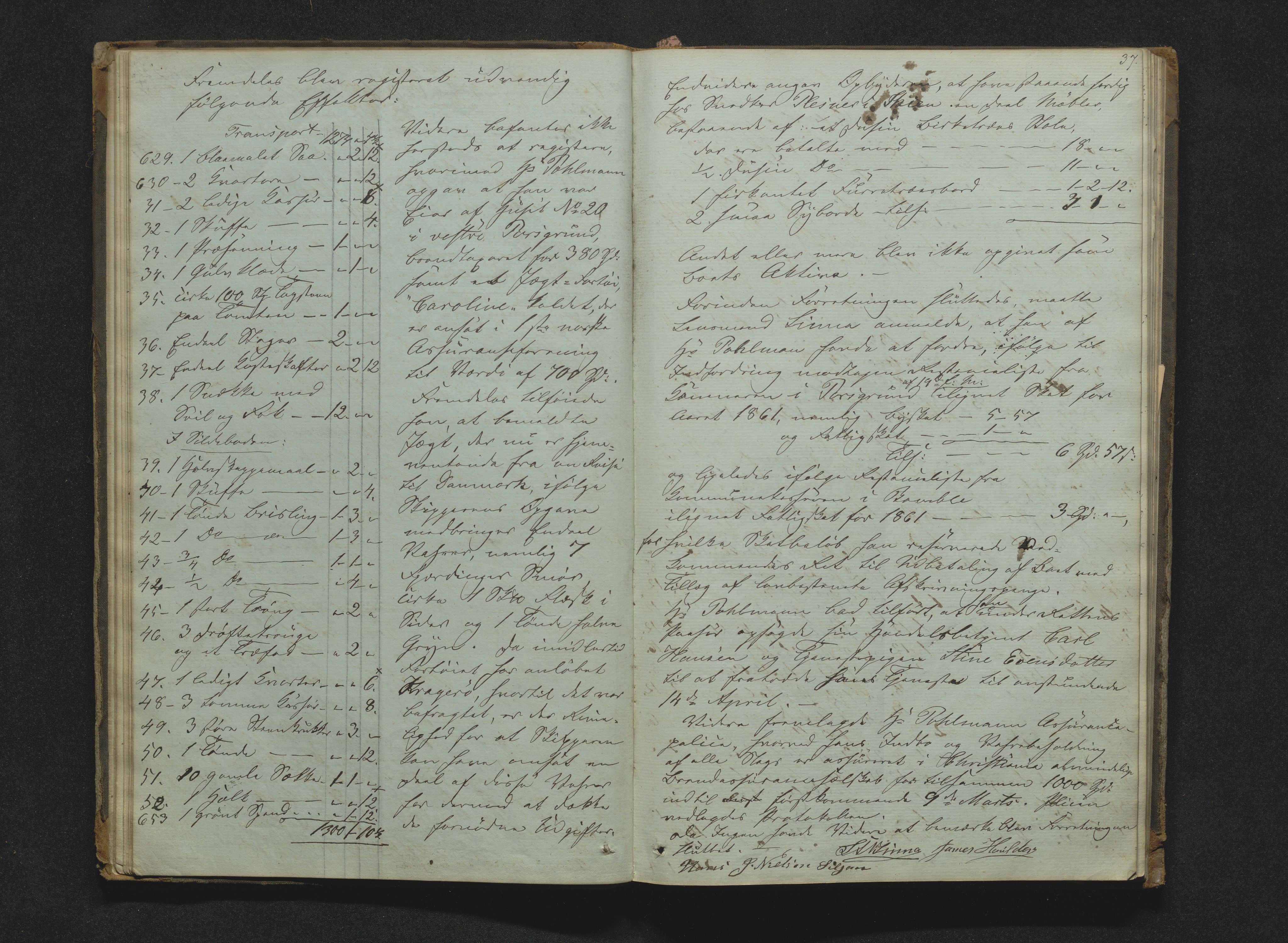 Bamble sorenskriveri, AV/SAKO-A-214/H/Hb/Hbb/Hbbb/L0001/0003: Skifteregisteringsprotokoll  / Skifteregisteringsprotokoll 3, 1860-1882, p. 36-37