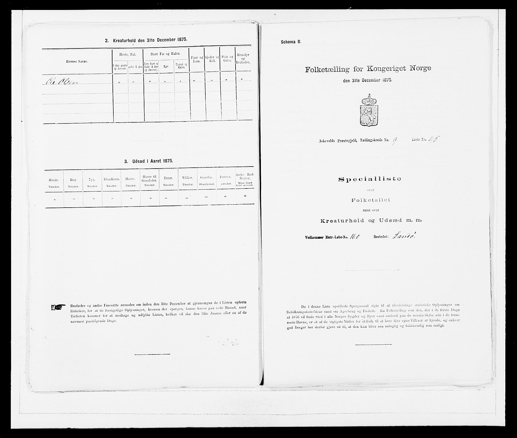 SAB, 1875 census for 1428P Askvoll, 1875, p. 895