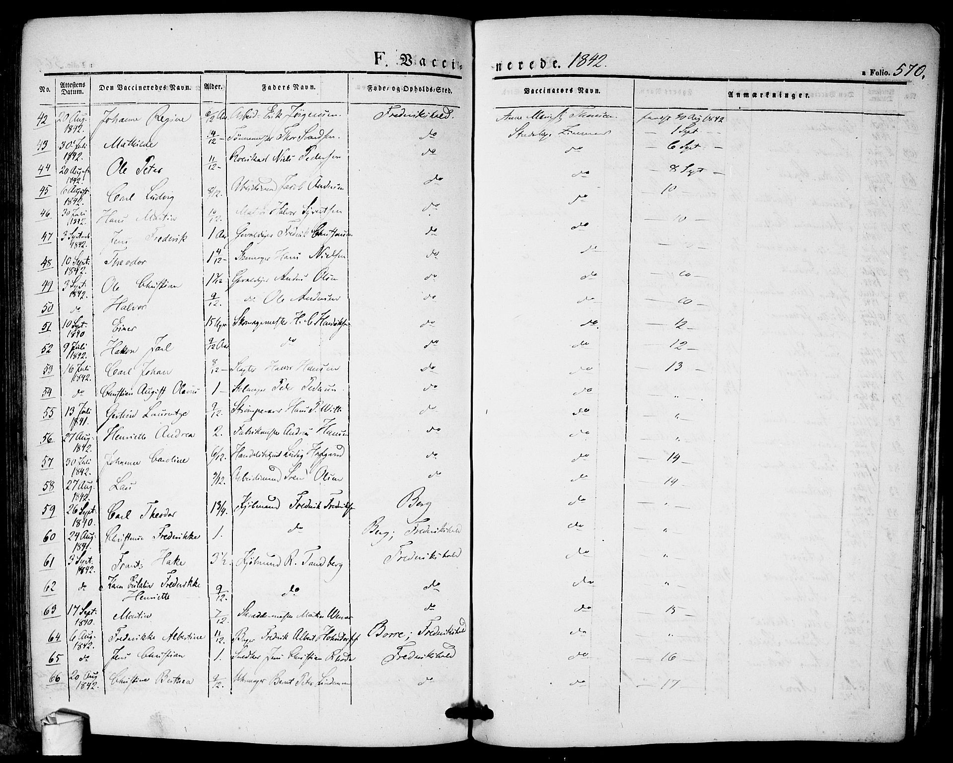 Halden prestekontor Kirkebøker, AV/SAO-A-10909/F/Fa/L0005: Parish register (official) no. I 5, 1834-1845, p. 570