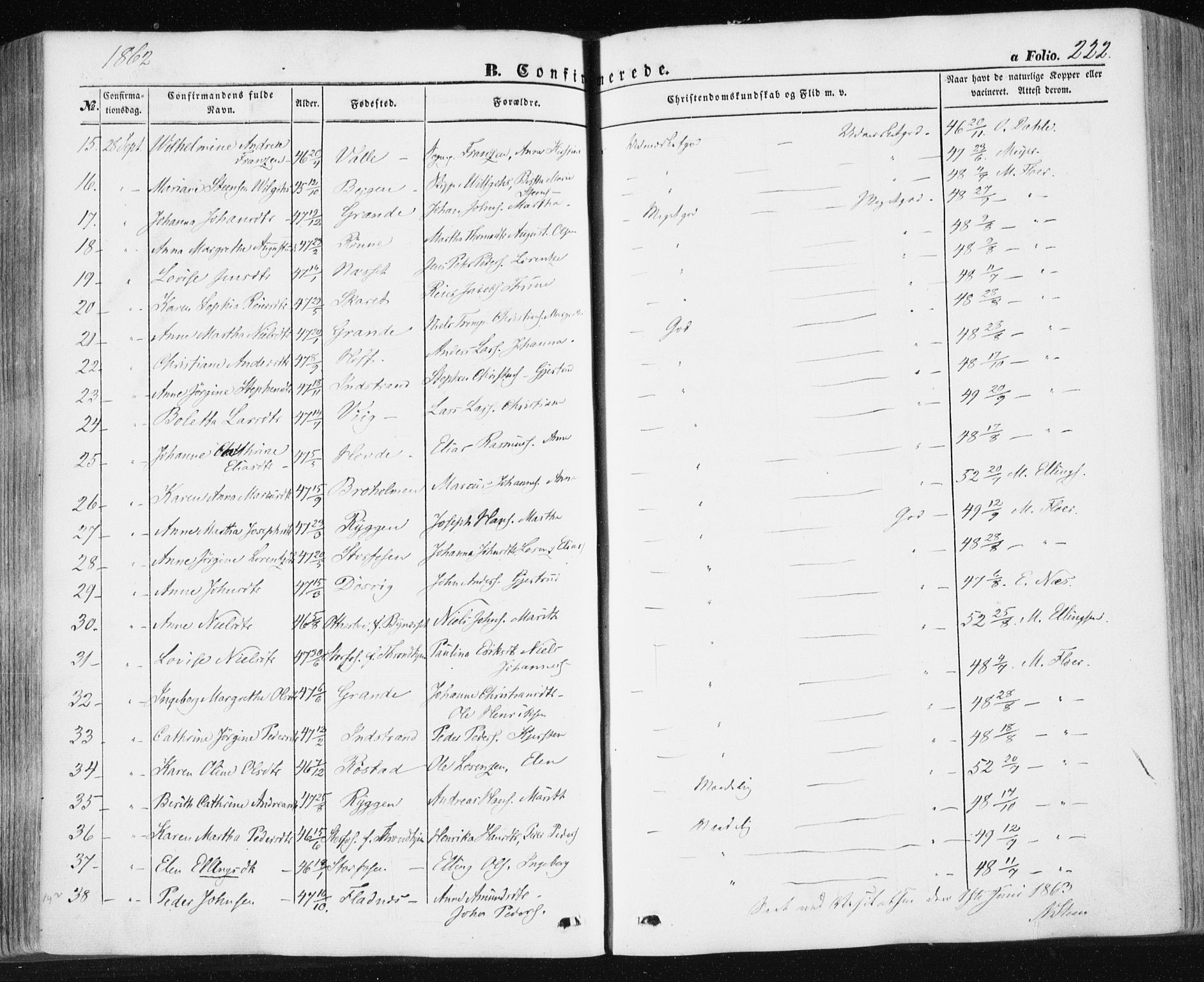 Ministerialprotokoller, klokkerbøker og fødselsregistre - Sør-Trøndelag, SAT/A-1456/659/L0737: Parish register (official) no. 659A07, 1857-1875, p. 222
