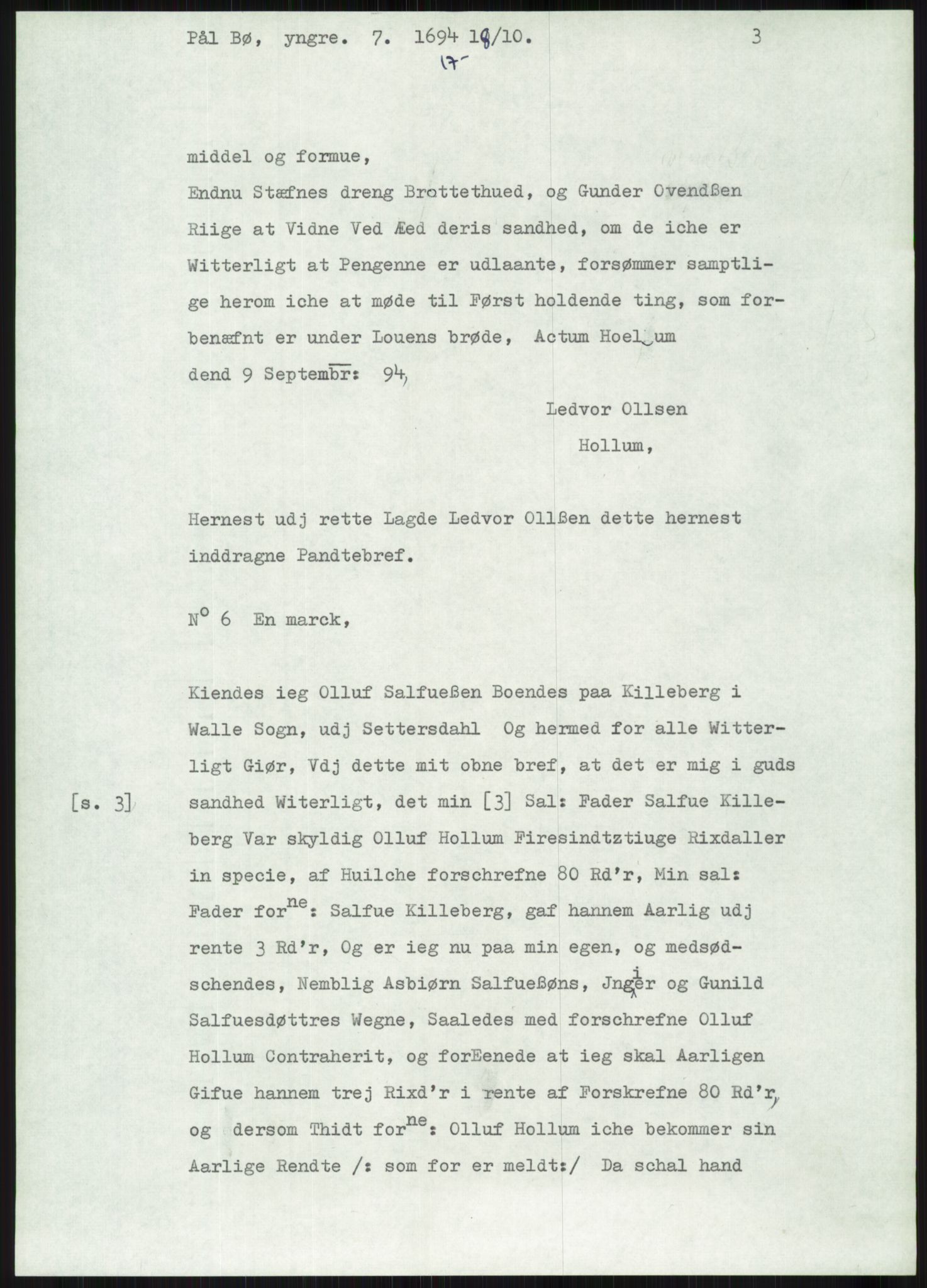 Samlinger til kildeutgivelse, Diplomavskriftsamlingen, AV/RA-EA-4053/H/Ha, p. 1587