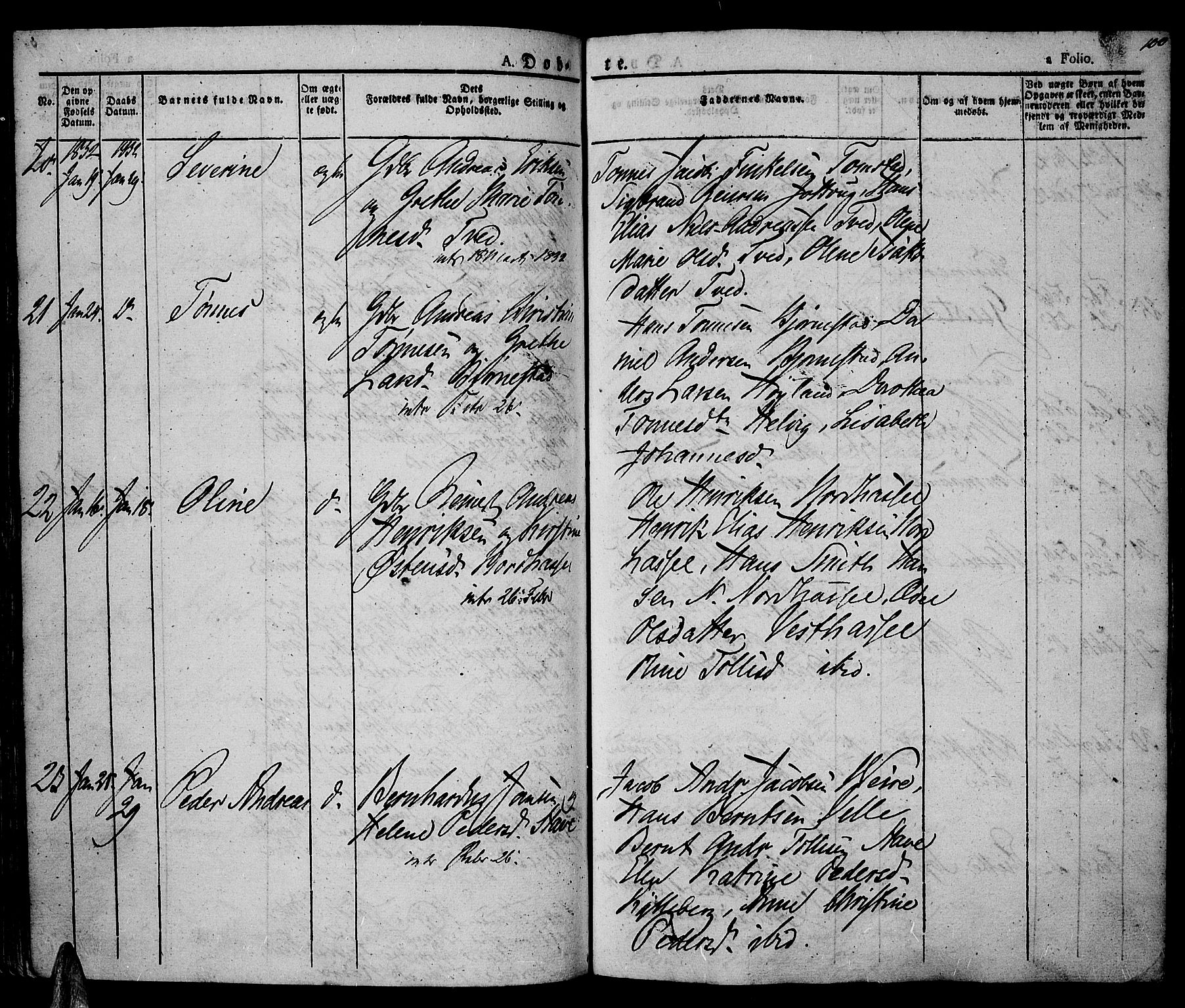 Lista sokneprestkontor, AV/SAK-1111-0027/F/Fa/L0008: Parish register (official) no. A 8, 1823-1835, p. 100