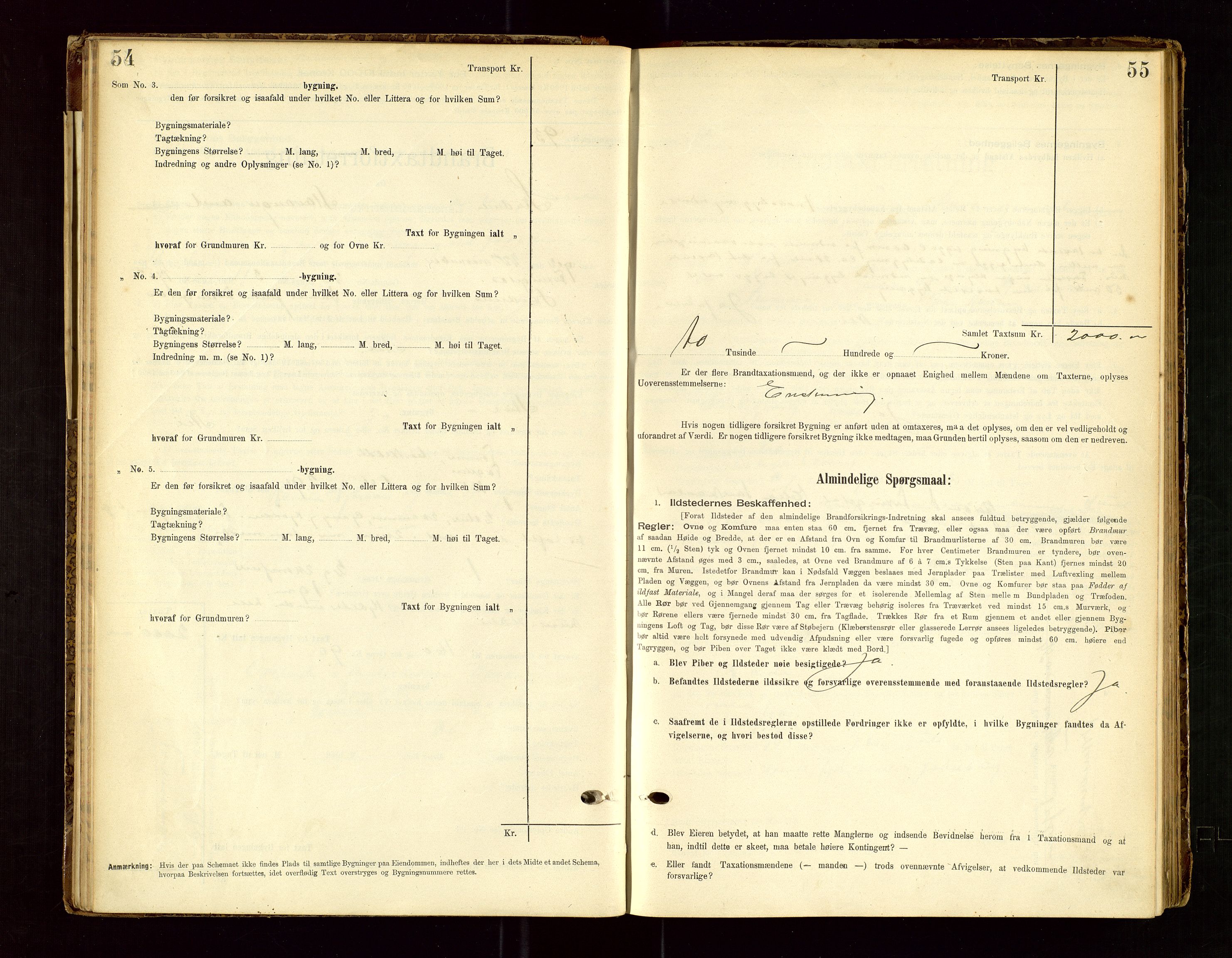 Skudenes lensmannskontor, AV/SAST-A-100444/Gob/L0001: "Brandtaxationsprotokoll", 1895-1924, p. 54-55