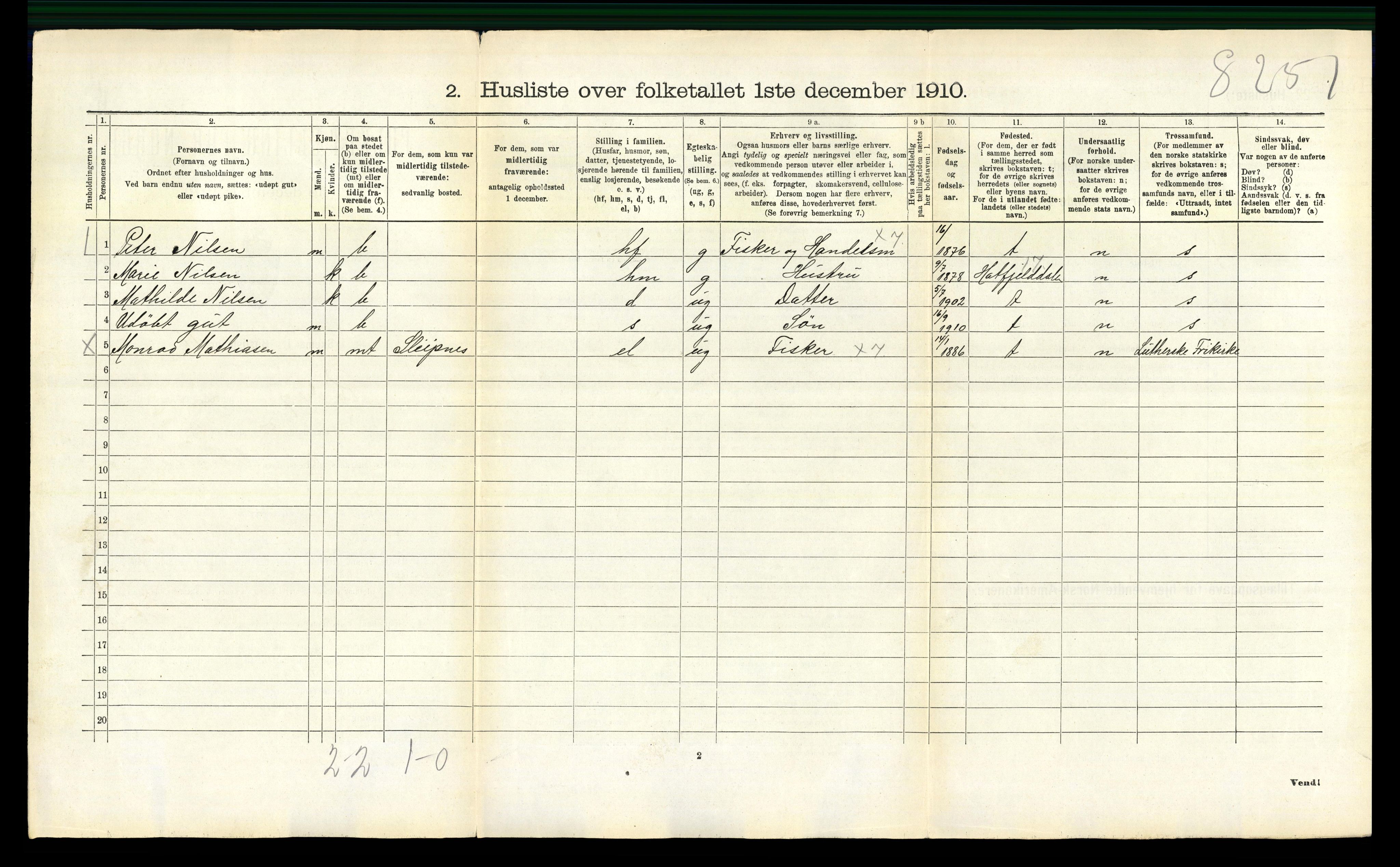 RA, 1910 census for Rødøy, 1910, p. 430