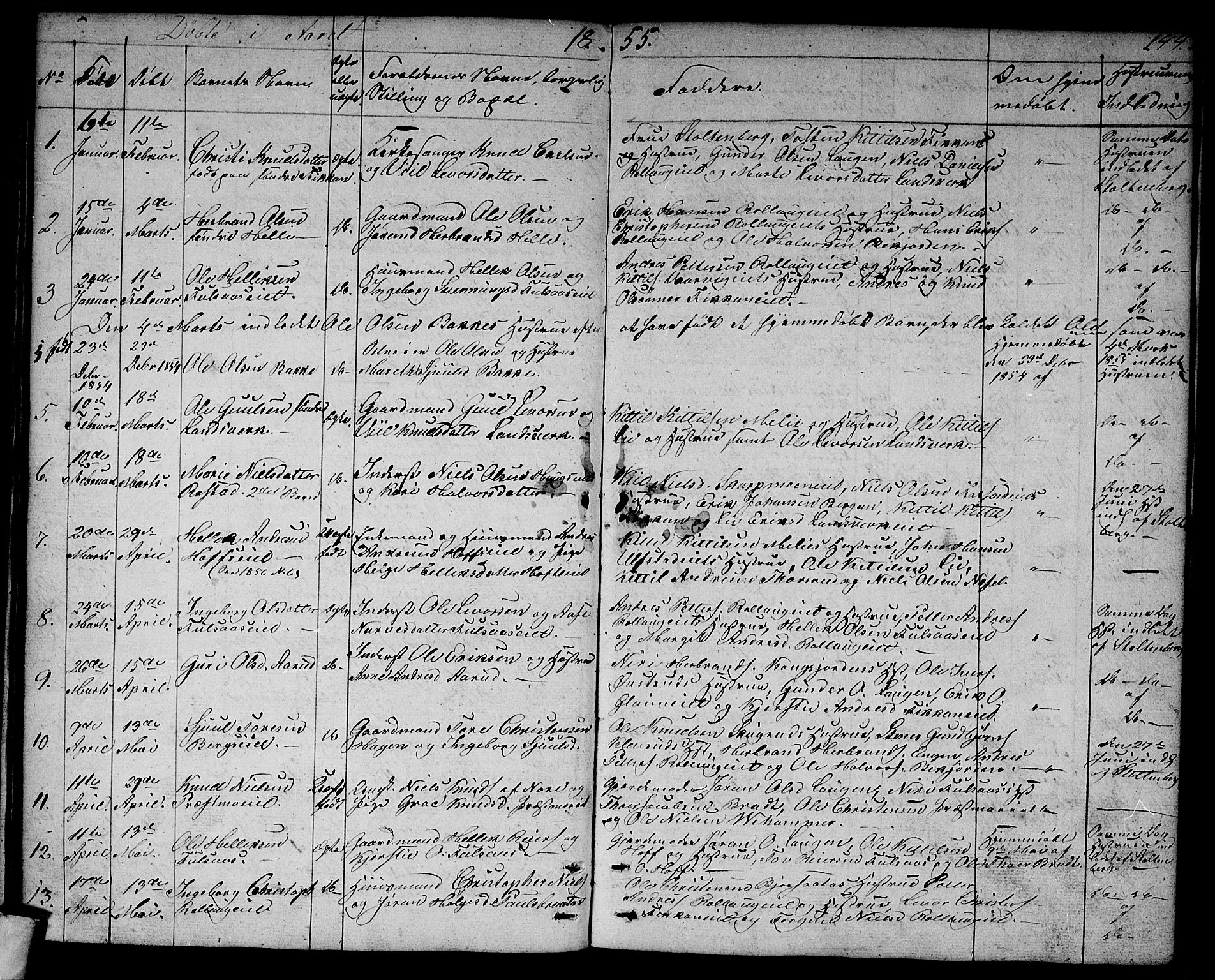 Rollag kirkebøker, SAKO/A-240/G/Ga/L0002: Parish register (copy) no. I 2, 1831-1856, p. 144