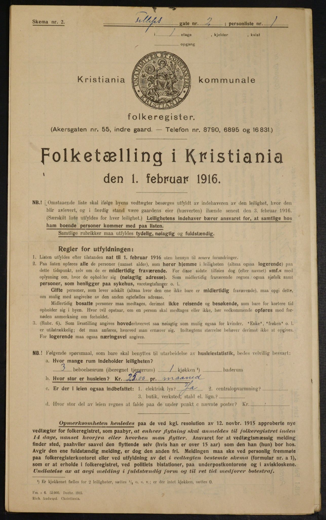 OBA, Municipal Census 1916 for Kristiania, 1916, p. 24618