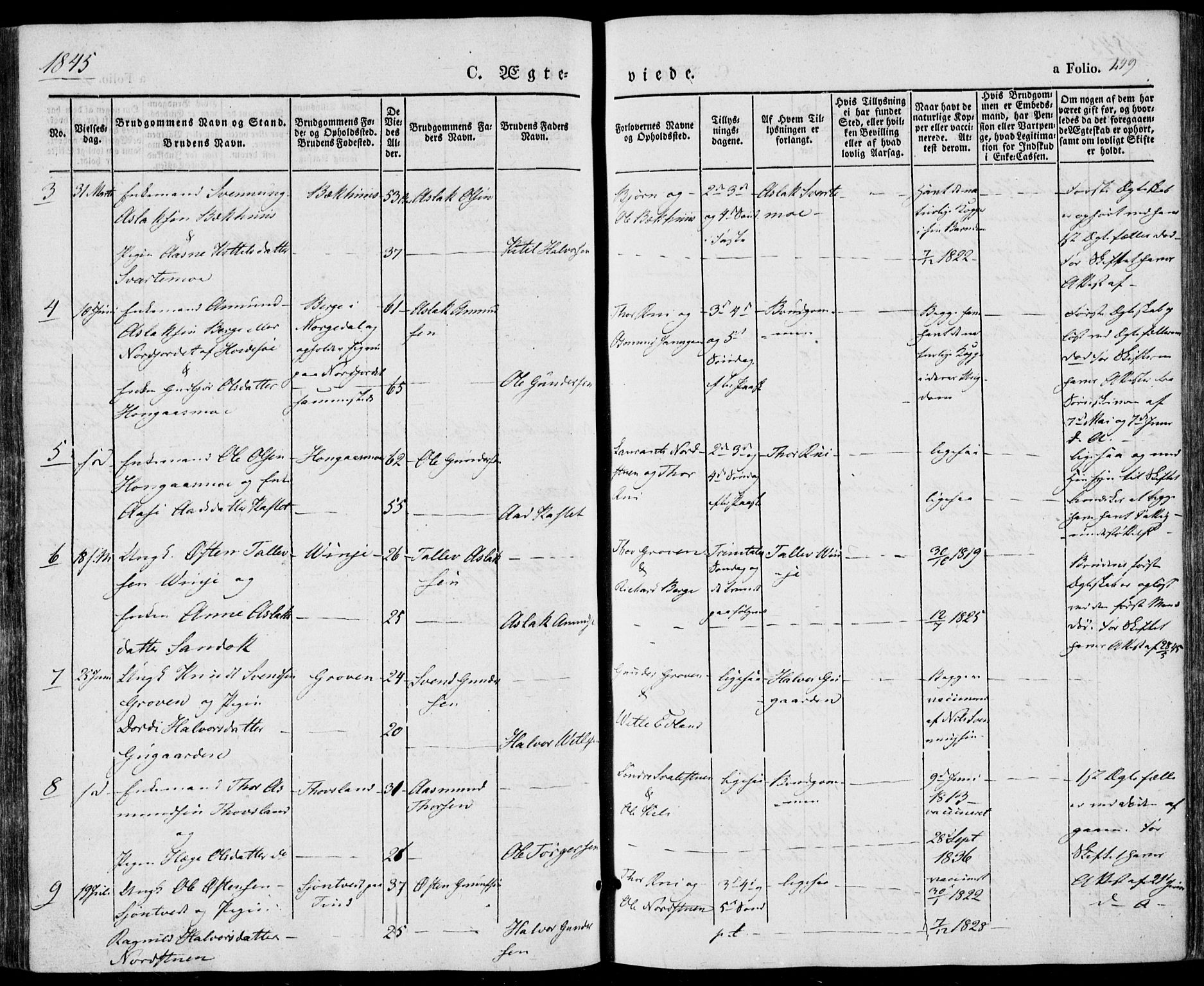 Vinje kirkebøker, AV/SAKO-A-312/F/Fa/L0004: Parish register (official) no. I 4, 1843-1869, p. 249