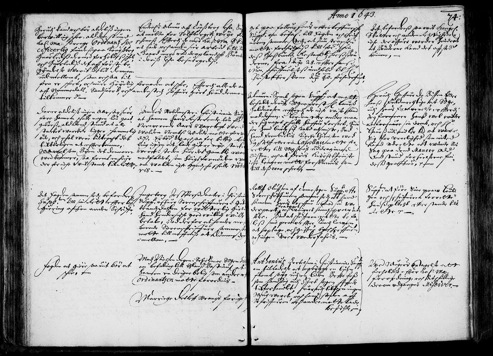 Stattholderembetet 1572-1771, AV/RA-EA-2870/Ac/L0001: Supplikasjons- og resolusjonsprotokoll, 1642-1650, p. 73b-74a