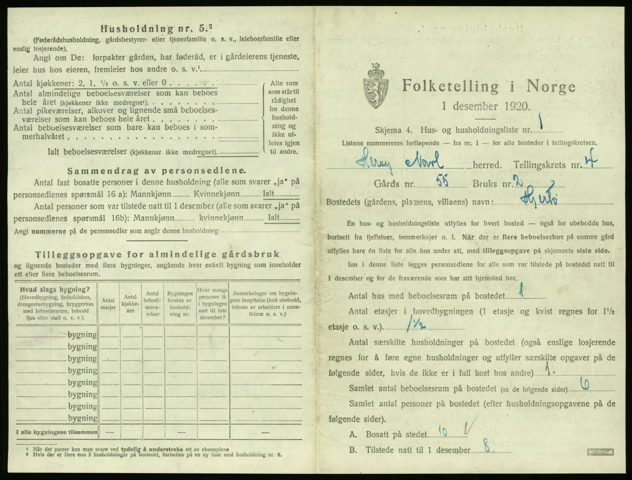 SAT, 1920 census for Herøy, 1920, p. 300