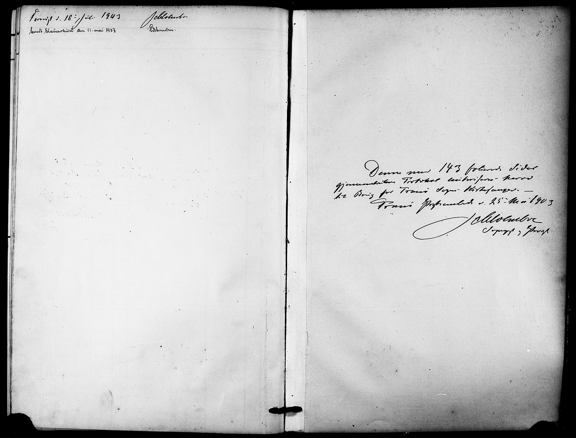 Tranøy sokneprestkontor, SATØ/S-1313/I/Ia/Iab/L0005klokker: Parish register (copy) no. 5, 1902-1919