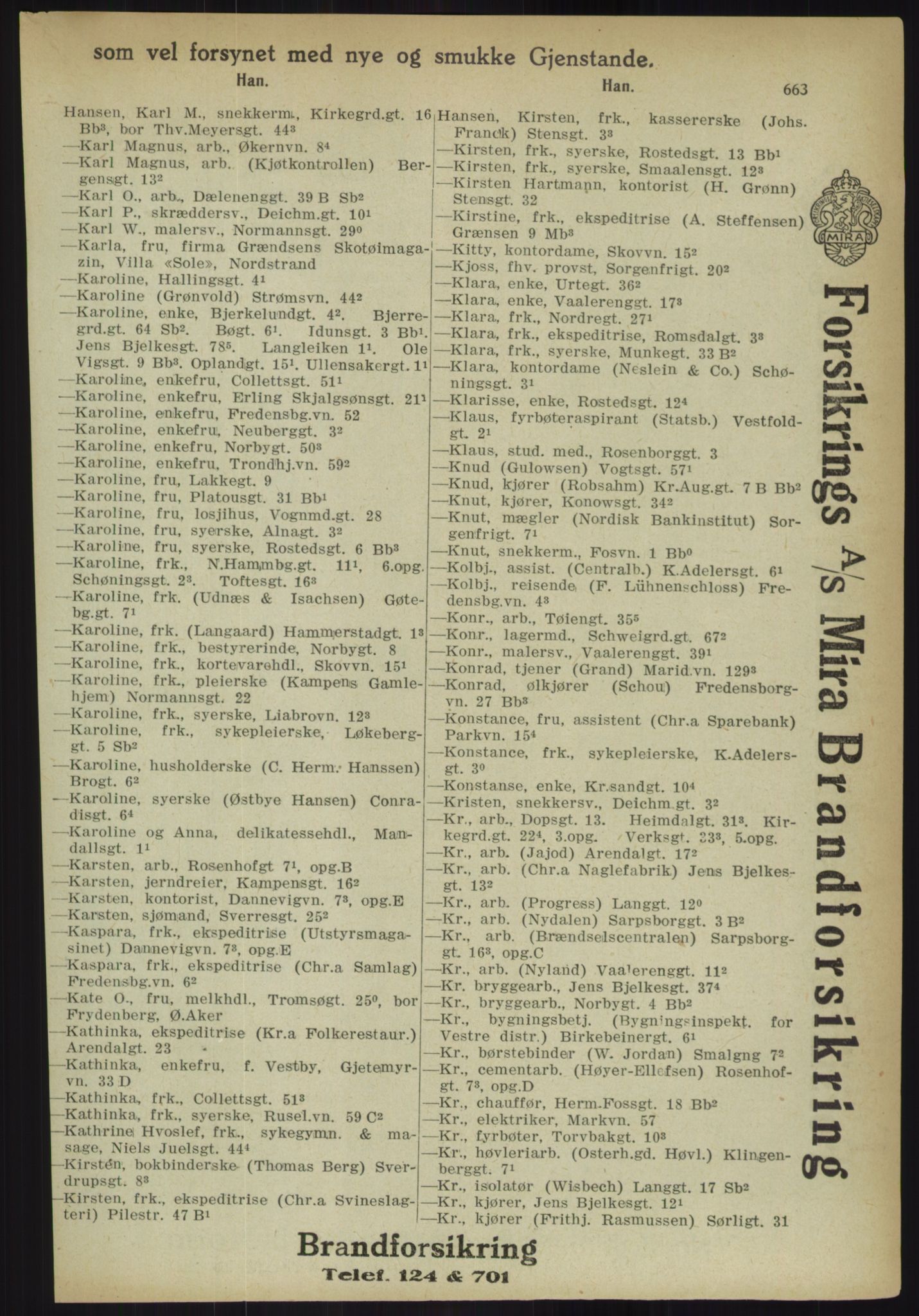 Kristiania/Oslo adressebok, PUBL/-, 1918, p. 688