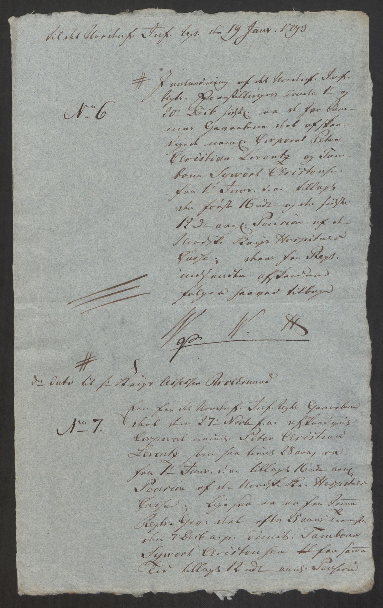 Forsvaret, Den norske kvesthuskasse/krigshospitalkasse, AV/RA-RAFA-1887/F/Fa/L0008: Konsepter, 1790-1793, p. 1016