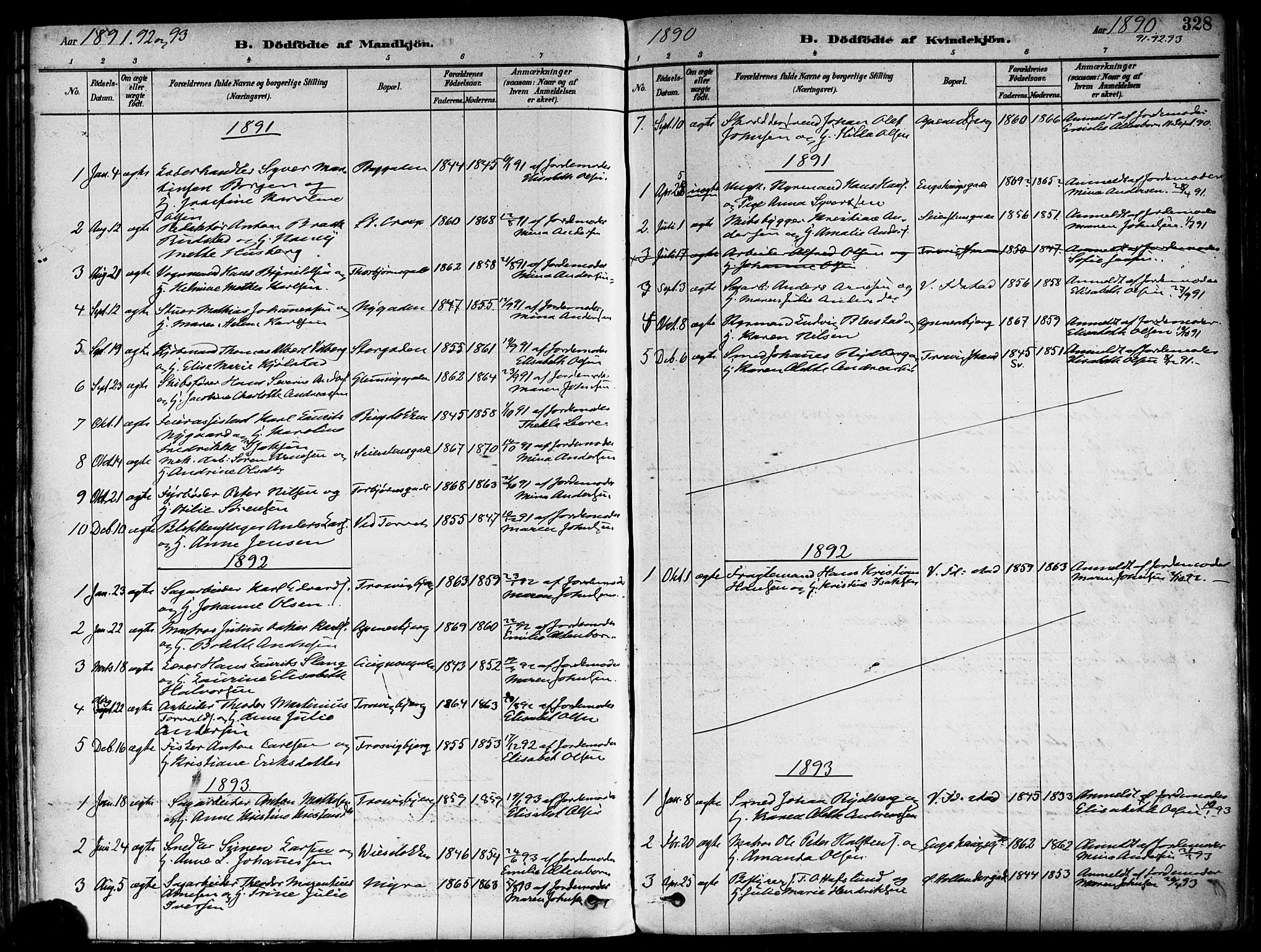 Fredrikstad domkirkes prestekontor Kirkebøker, AV/SAO-A-10906/F/Fa/L0002: Parish register (official) no. 2, 1878-1894, p. 328