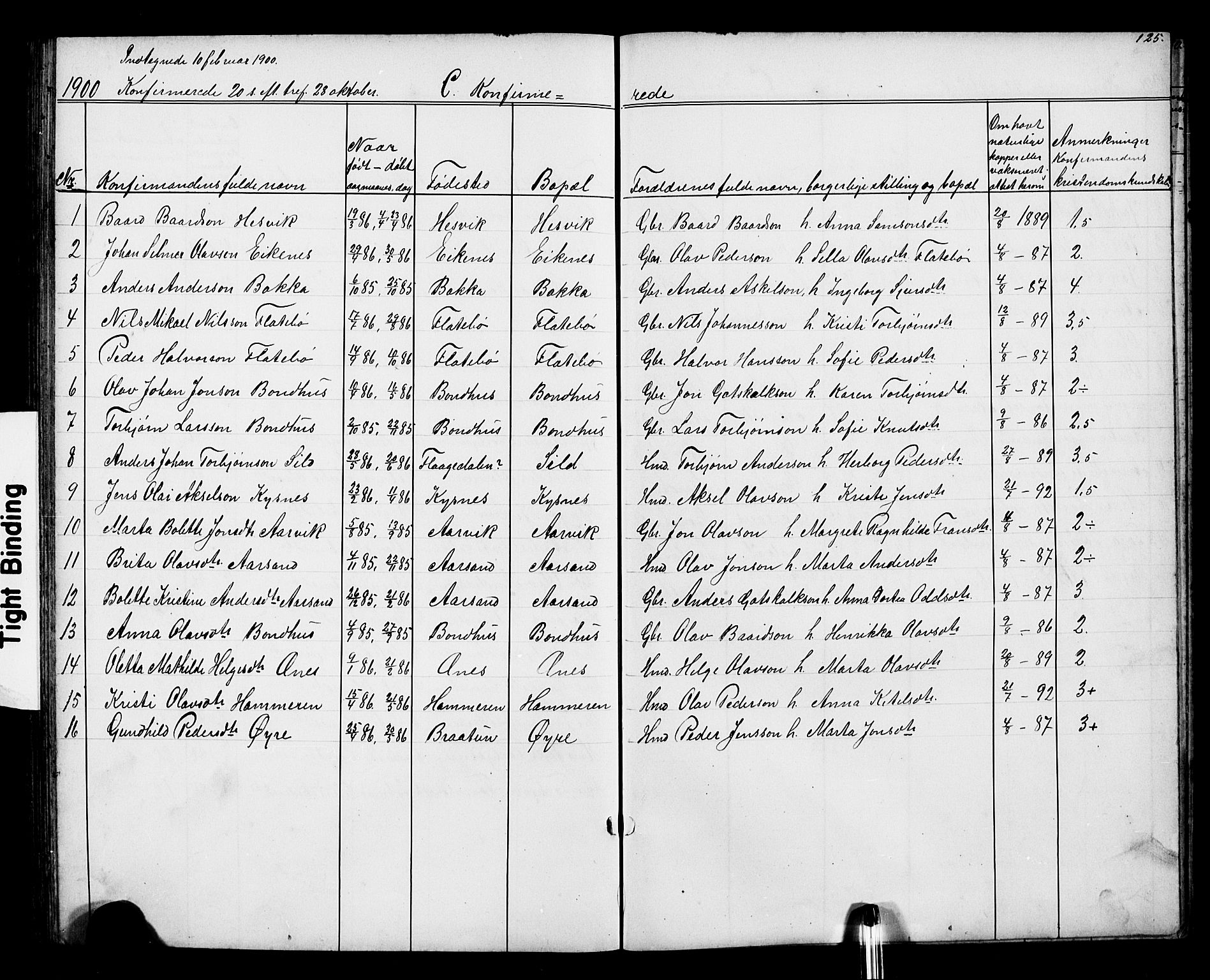 Kvinnherad sokneprestembete, SAB/A-76401/H/Hab: Parish register (copy) no. D 1, 1856-1905, p. 125