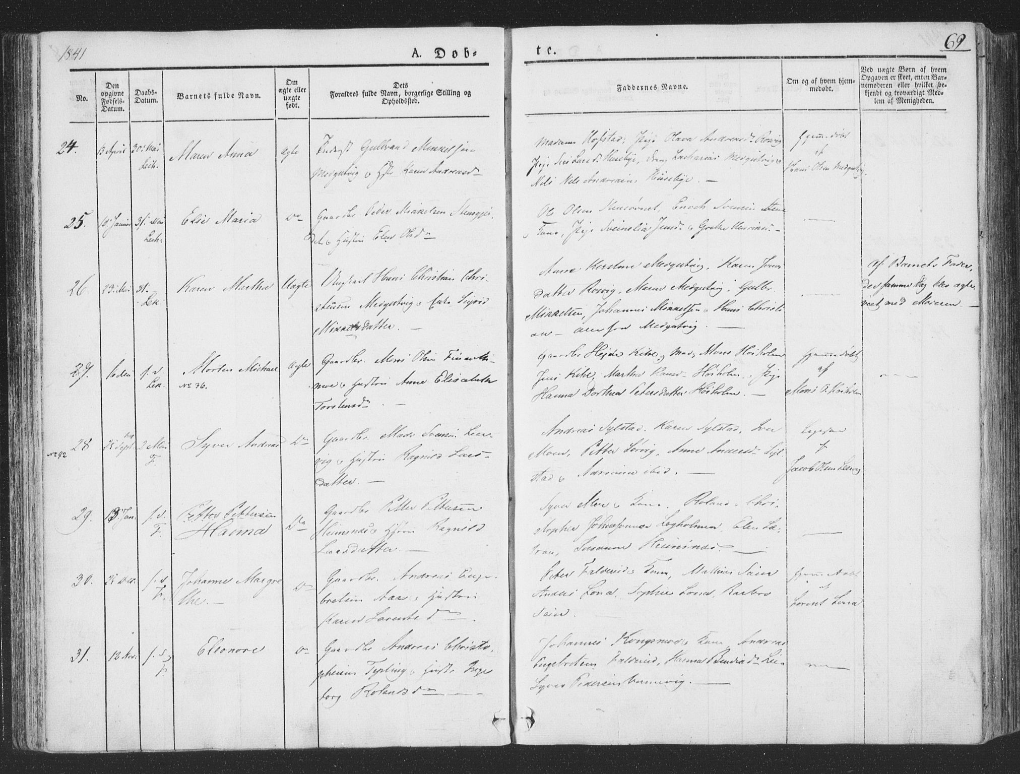 Ministerialprotokoller, klokkerbøker og fødselsregistre - Nord-Trøndelag, AV/SAT-A-1458/780/L0639: Parish register (official) no. 780A04, 1830-1844, p. 69