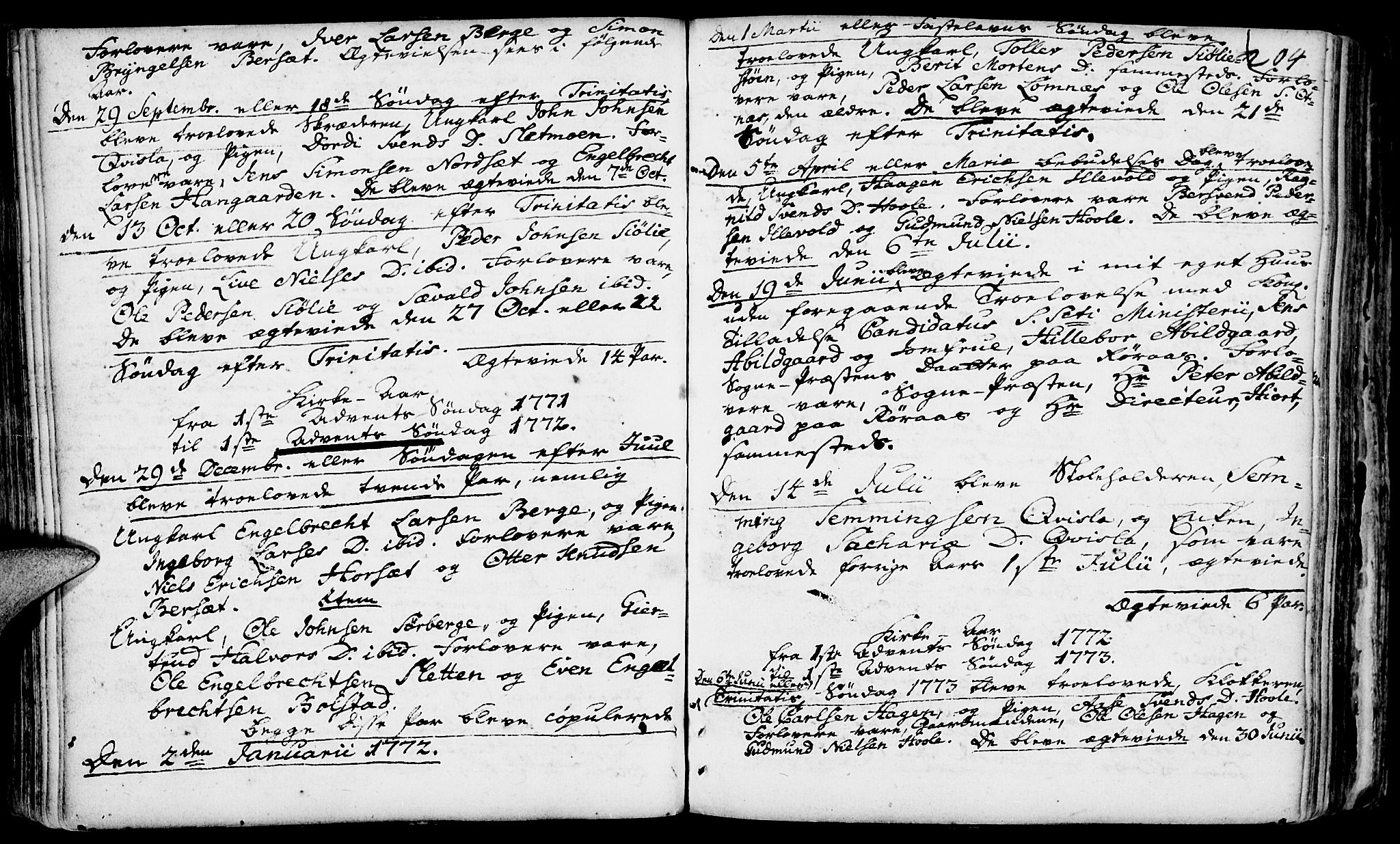 Rendalen prestekontor, SAH/PREST-054/H/Ha/Haa/L0001: Parish register (official) no. 1, 1733-1787, p. 204