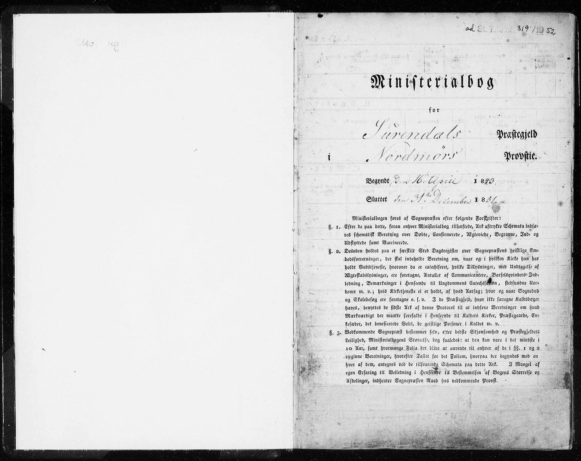 Ministerialprotokoller, klokkerbøker og fødselsregistre - Møre og Romsdal, AV/SAT-A-1454/595/L1043: Parish register (official) no. 595A05, 1843-1851