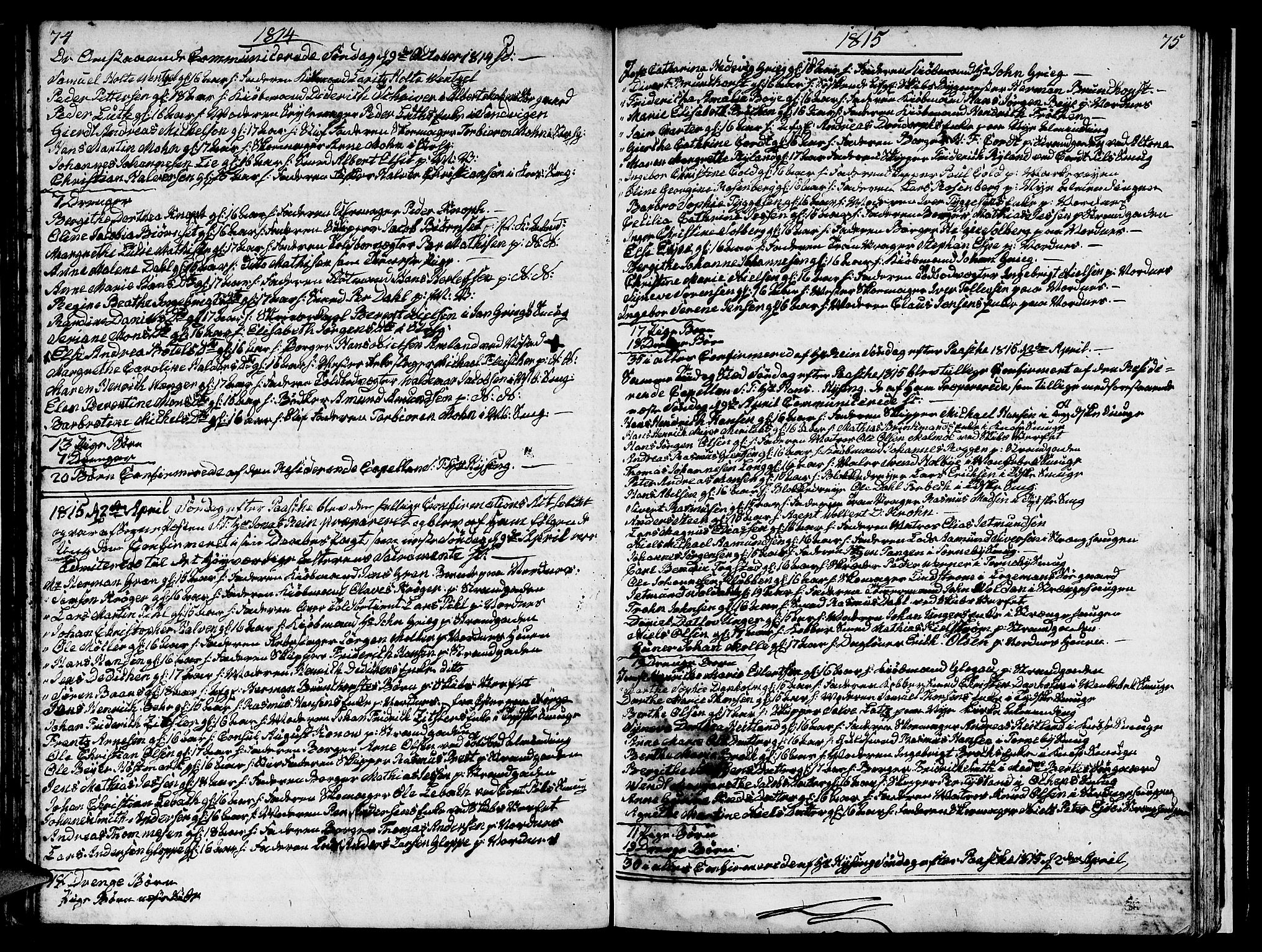 Nykirken Sokneprestembete, SAB/A-77101/H/Hab: Parish register (copy) no. A 1, 1770-1821, p. 74-75