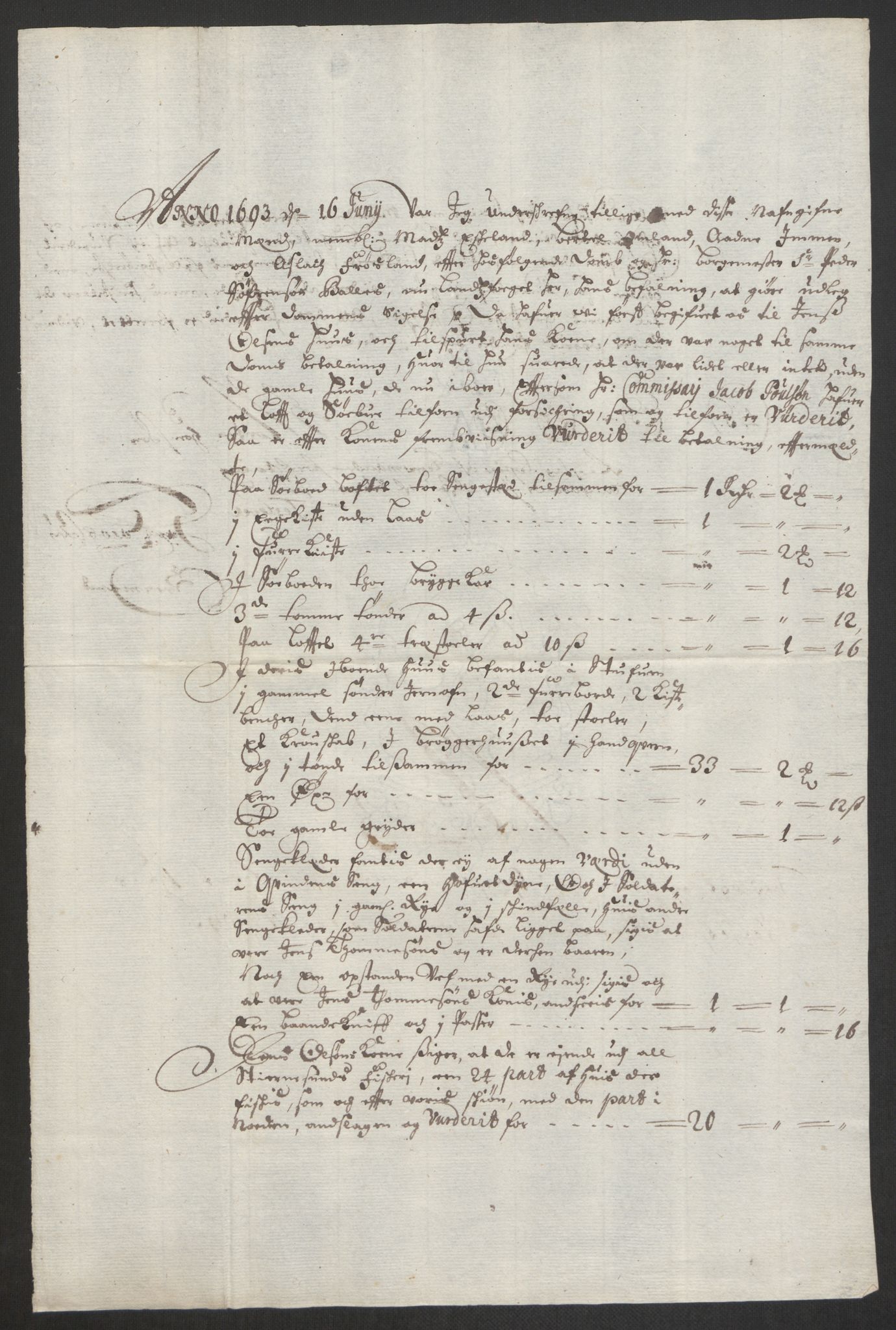 Rentekammeret inntil 1814, Reviderte regnskaper, Byregnskaper, AV/RA-EA-4066/R/Rm/L0285: [M18] Sikt og sakefall, 1681-1718, p. 188