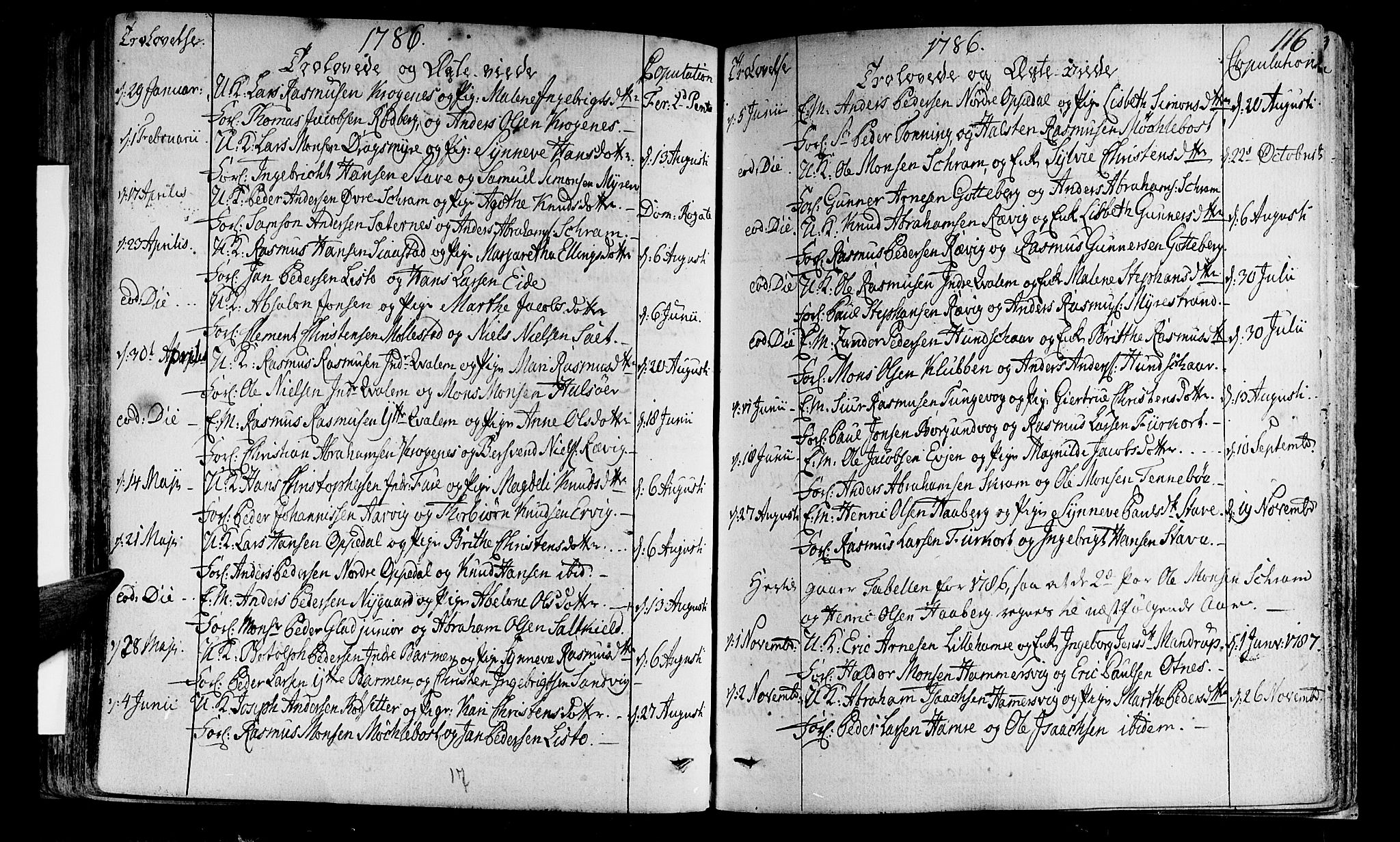 Selje sokneprestembete, AV/SAB-A-99938/H/Ha/Haa/Haaa: Parish register (official) no. A 6, 1782-1806, p. 116