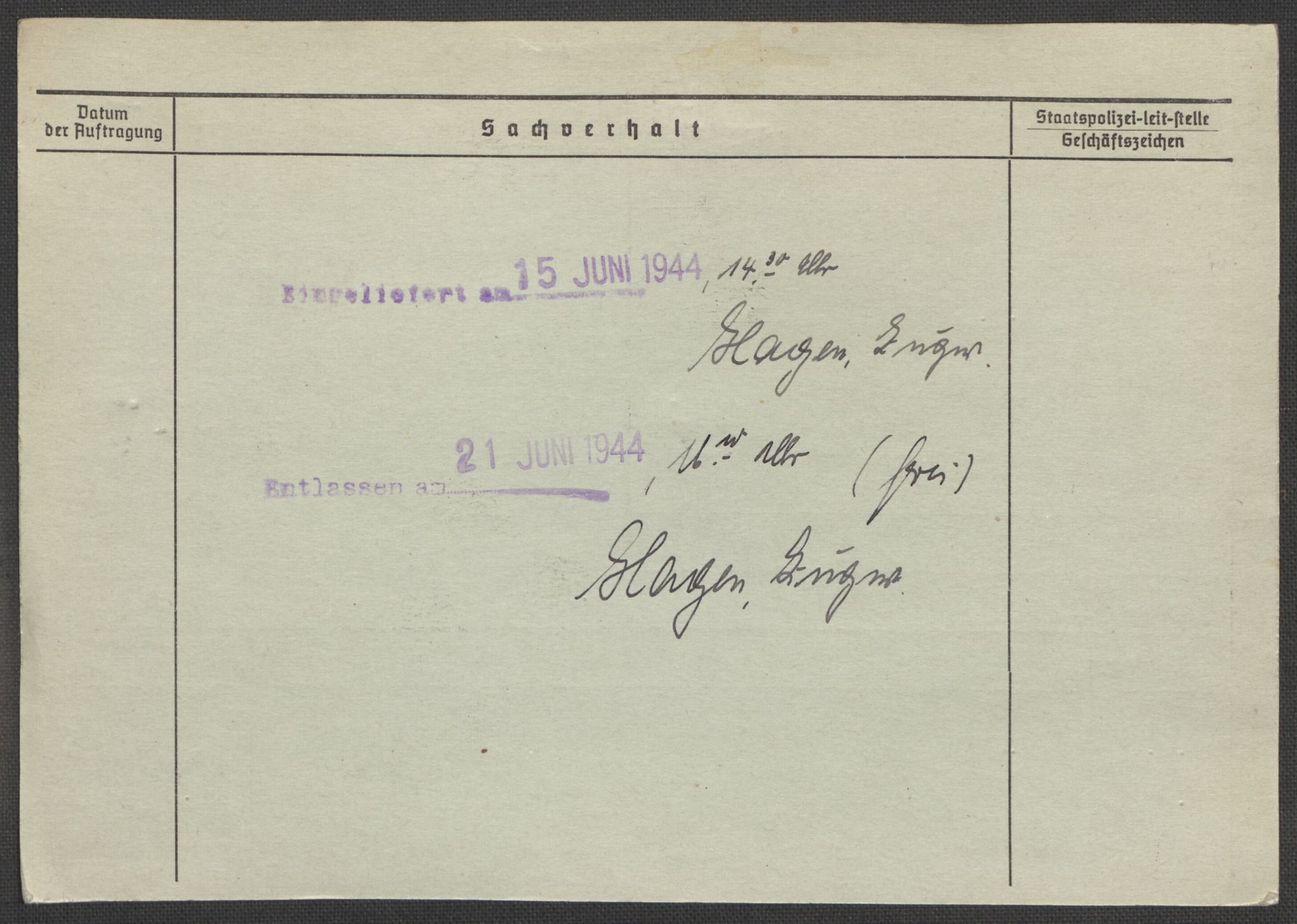 Befehlshaber der Sicherheitspolizei und des SD, RA/RAFA-5969/E/Ea/Eaa/L0010: Register over norske fanger i Møllergata 19: Sø-Å, 1940-1945, p. 1205