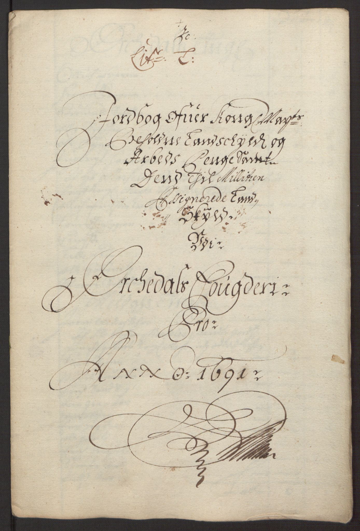 Rentekammeret inntil 1814, Reviderte regnskaper, Fogderegnskap, RA/EA-4092/R58/L3937: Fogderegnskap Orkdal, 1691-1692, p. 108