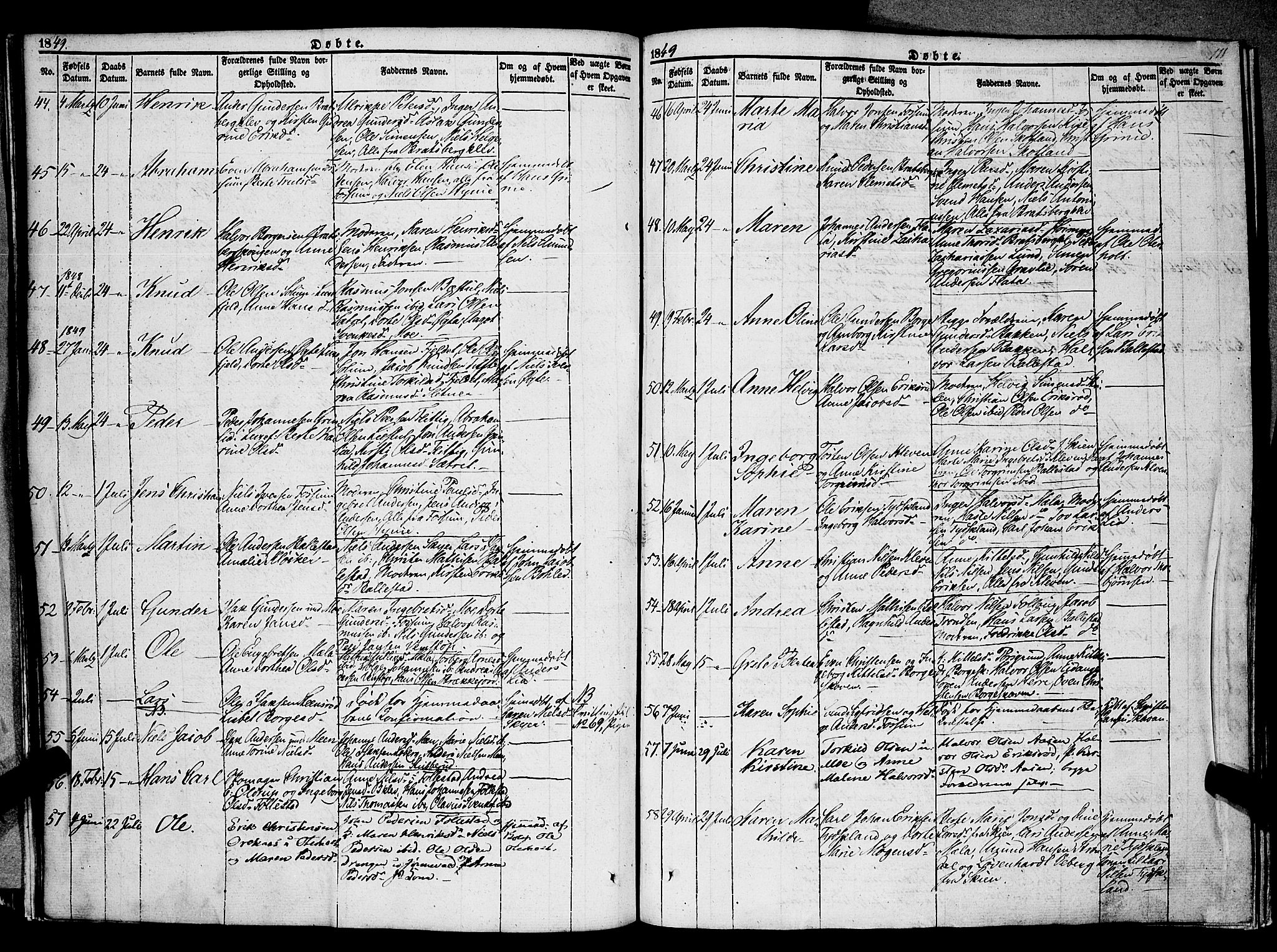 Gjerpen kirkebøker, AV/SAKO-A-265/F/Fa/L0007a: Parish register (official) no. I 7A, 1834-1857, p. 111