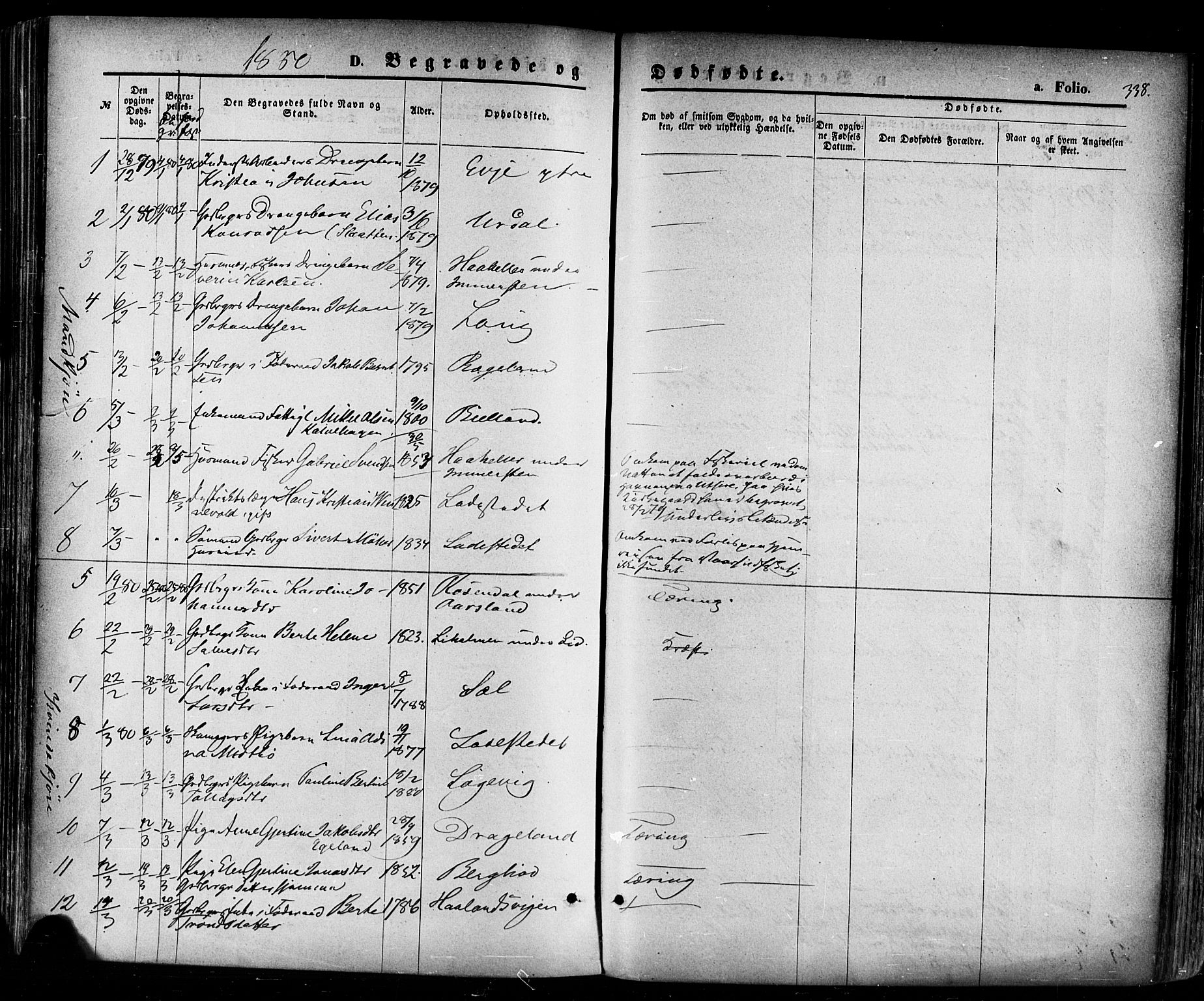 Sokndal sokneprestkontor, AV/SAST-A-101808: Parish register (official) no. A 10, 1874-1886, p. 338