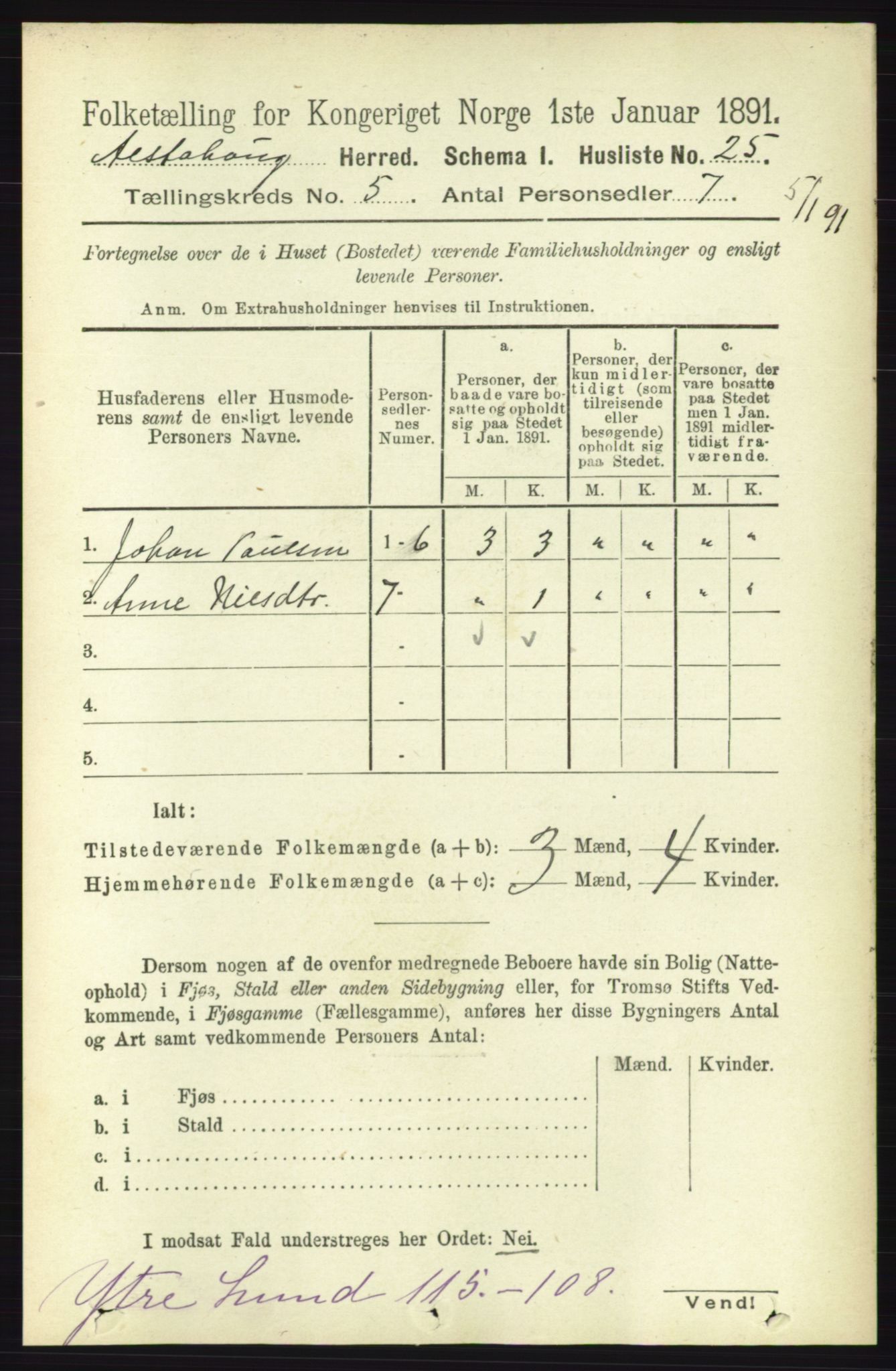 RA, 1891 census for 1820 Alstahaug, 1891, p. 1761