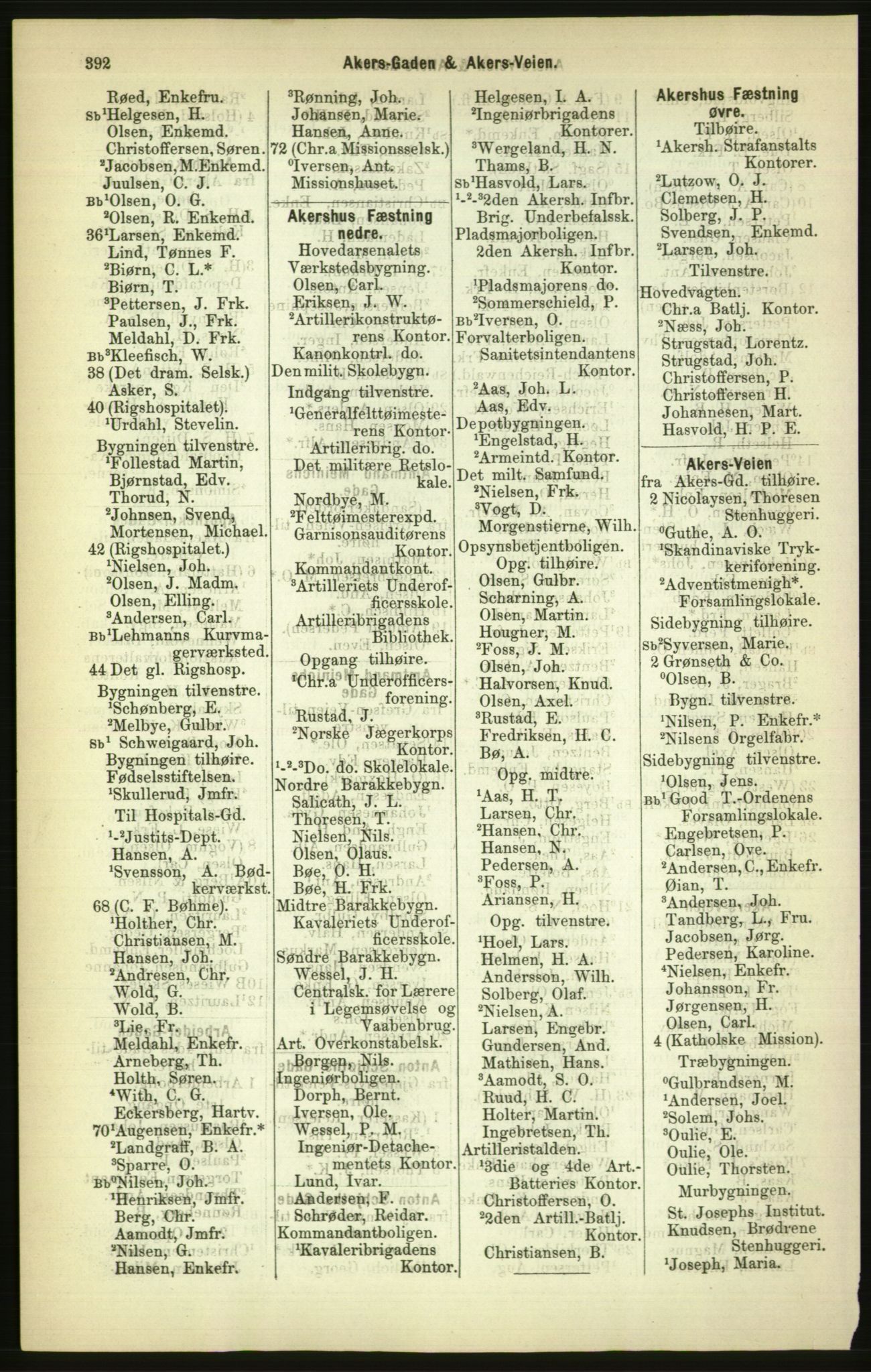 Kristiania/Oslo adressebok, PUBL/-, 1886, p. 392