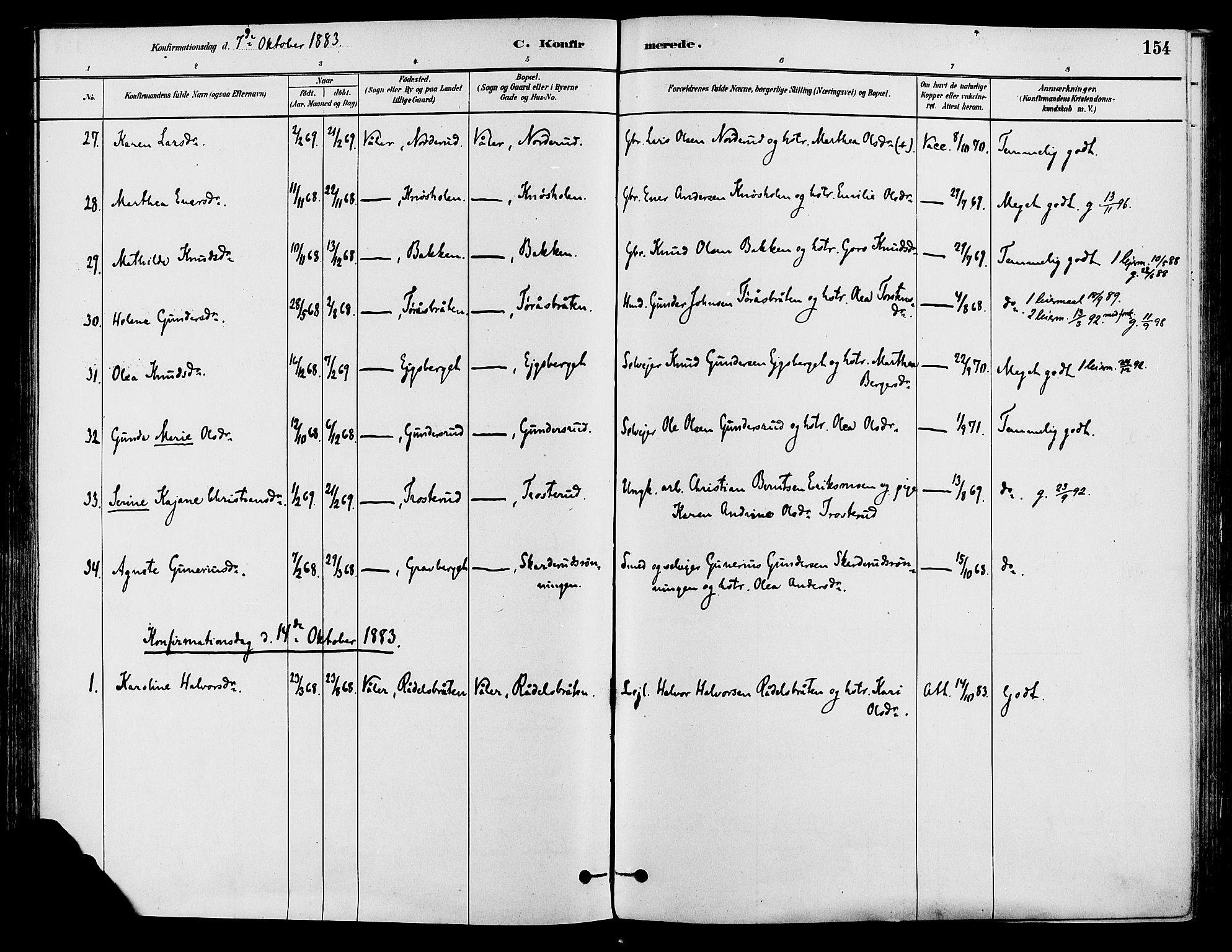 Våler prestekontor, Hedmark, AV/SAH-PREST-040/H/Ha/Haa/L0002: Parish register (official) no. 3, 1879-1911, p. 154