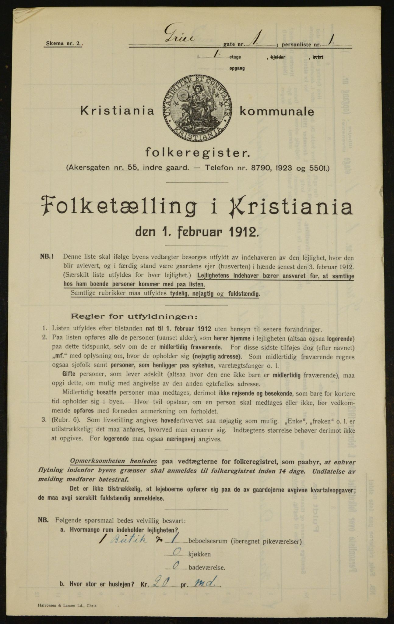 OBA, Municipal Census 1912 for Kristiania, 1912, p. 30051