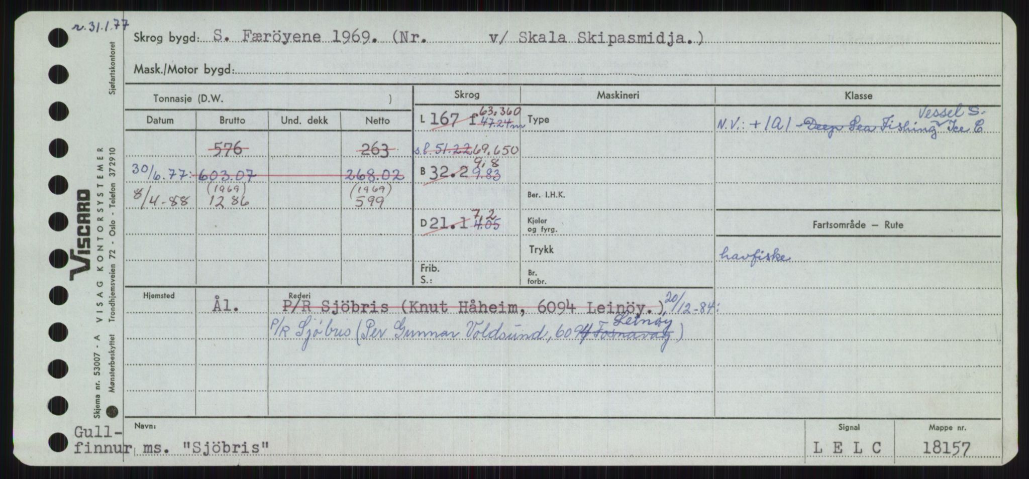 Sjøfartsdirektoratet med forløpere, Skipsmålingen, AV/RA-S-1627/H/Ha/L0005/0001: Fartøy, S-Sven / Fartøy, S-Skji, p. 507