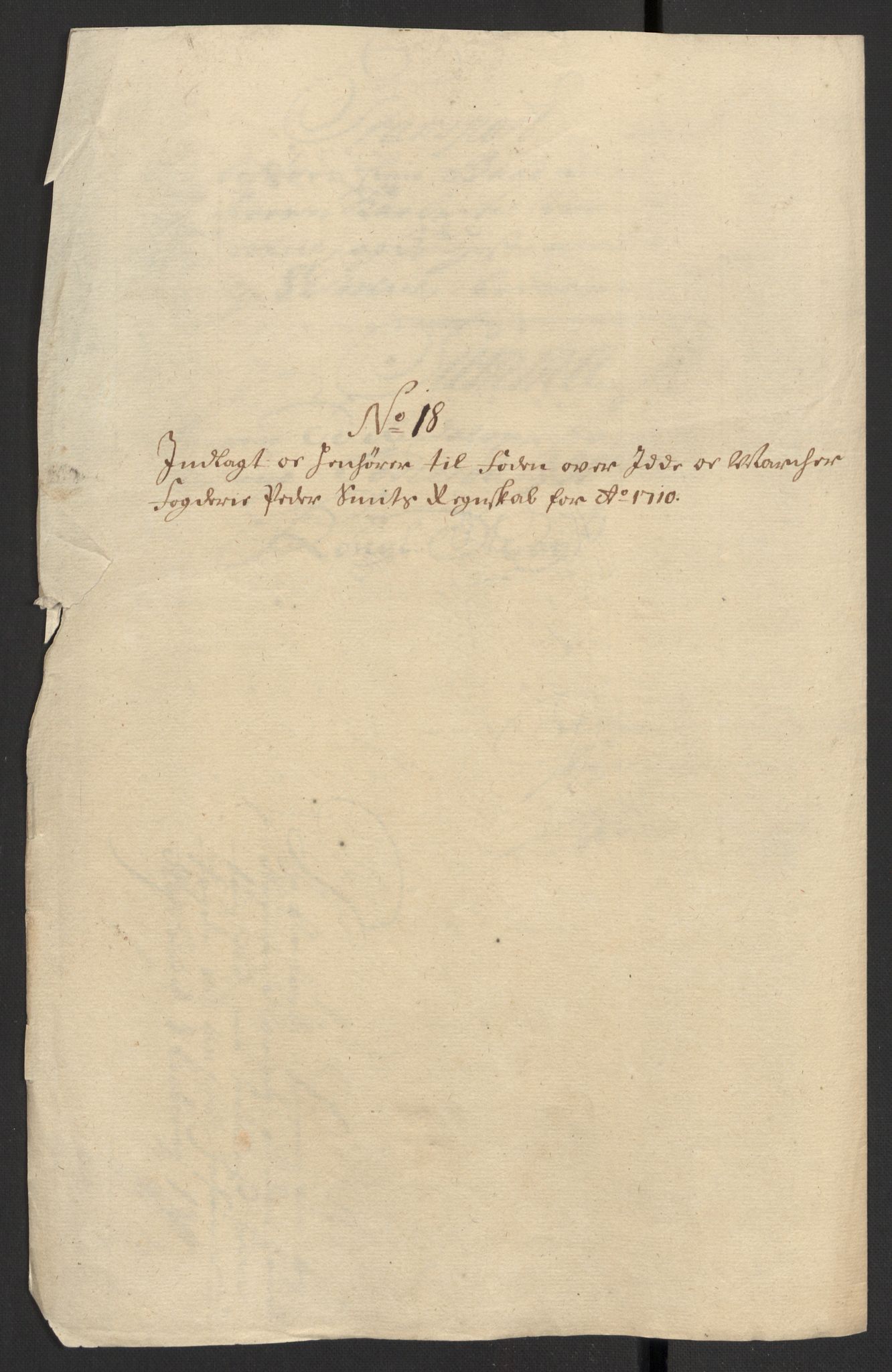 Rentekammeret inntil 1814, Reviderte regnskaper, Fogderegnskap, AV/RA-EA-4092/R01/L0019: Fogderegnskap Idd og Marker, 1710, p. 134