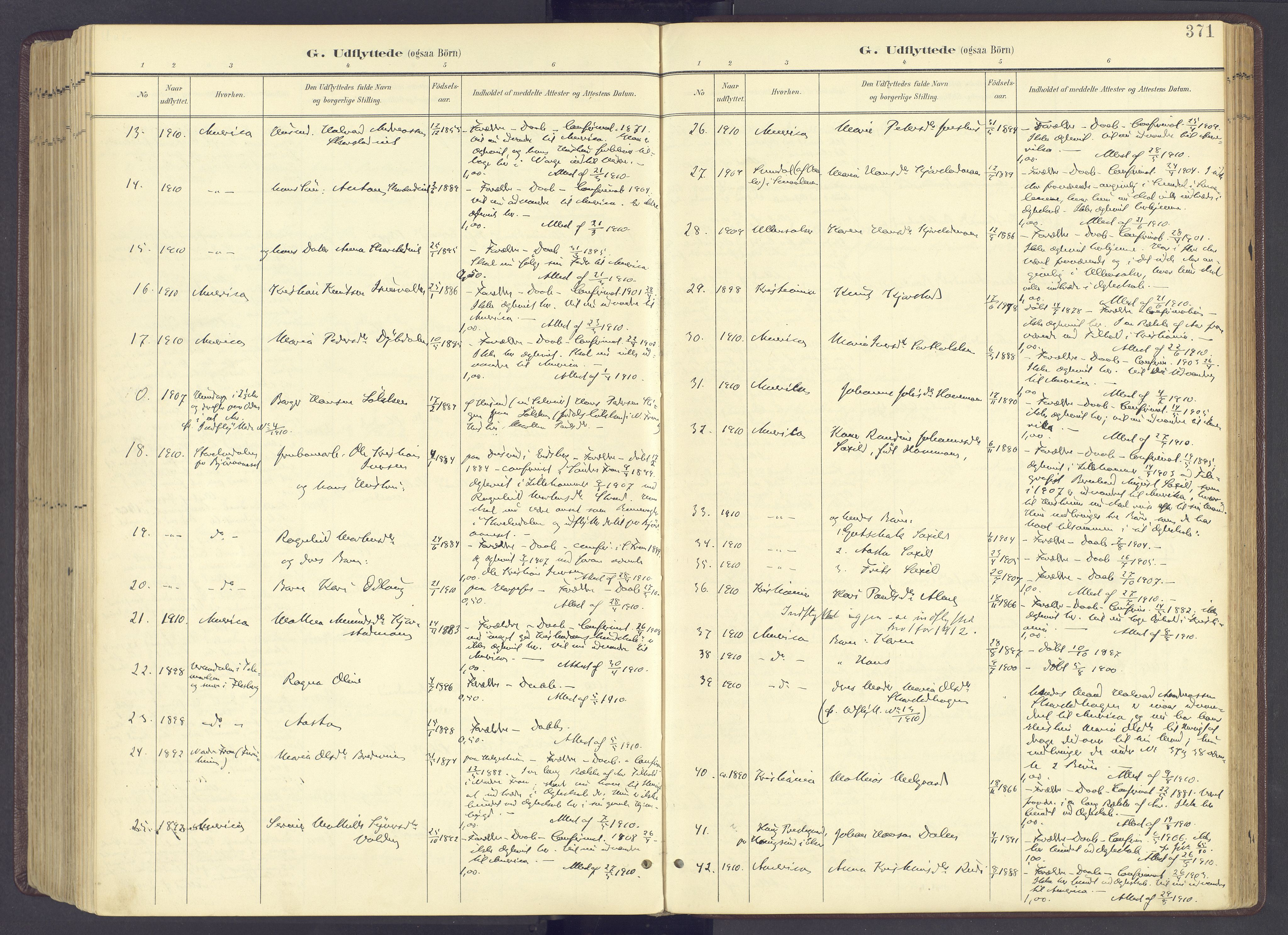 Sør-Fron prestekontor, SAH/PREST-010/H/Ha/Haa/L0004: Parish register (official) no. 4, 1898-1919, p. 371