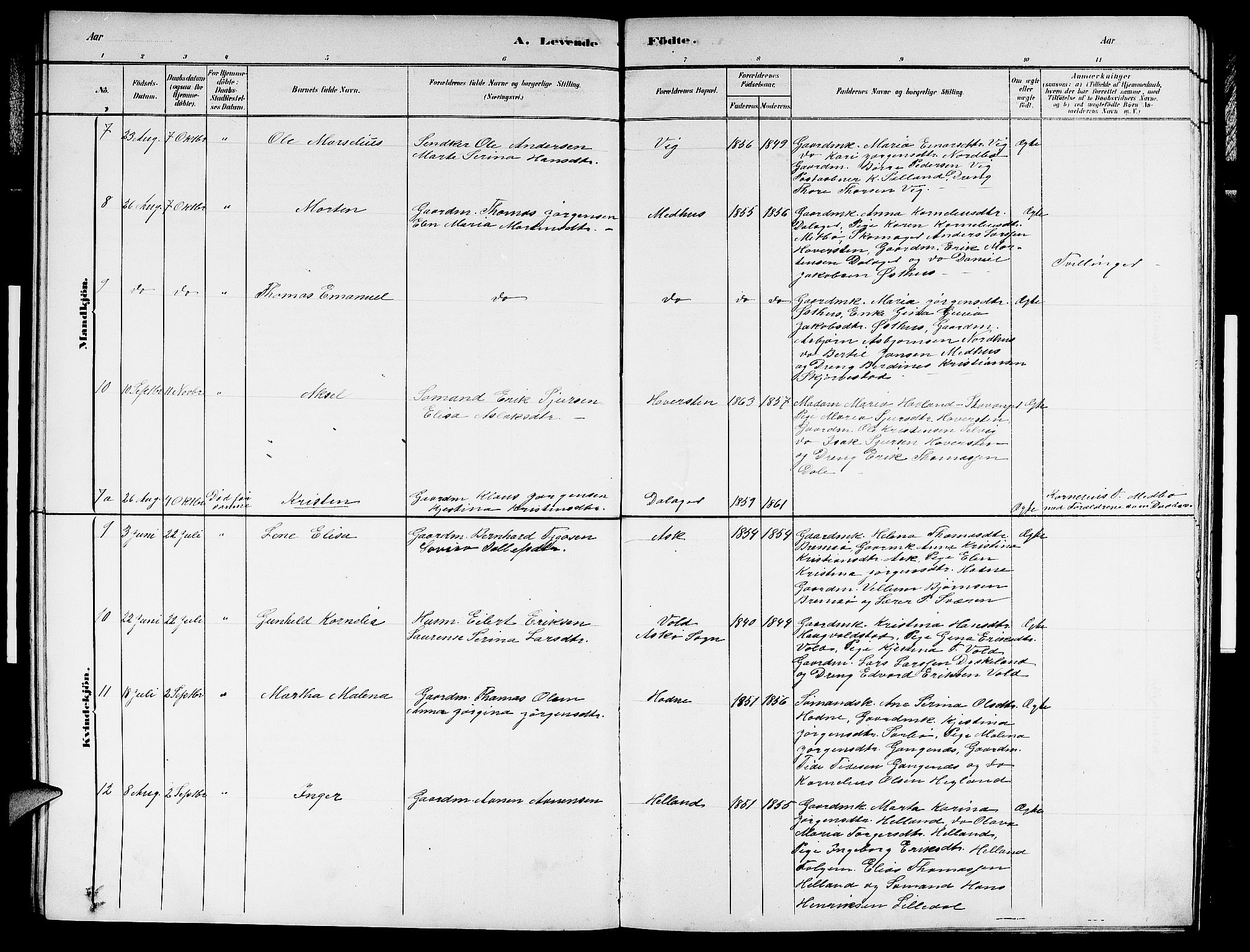 Rennesøy sokneprestkontor, AV/SAST-A -101827/H/Ha/Hab/L0007: Parish register (copy) no. B 7, 1881-1890