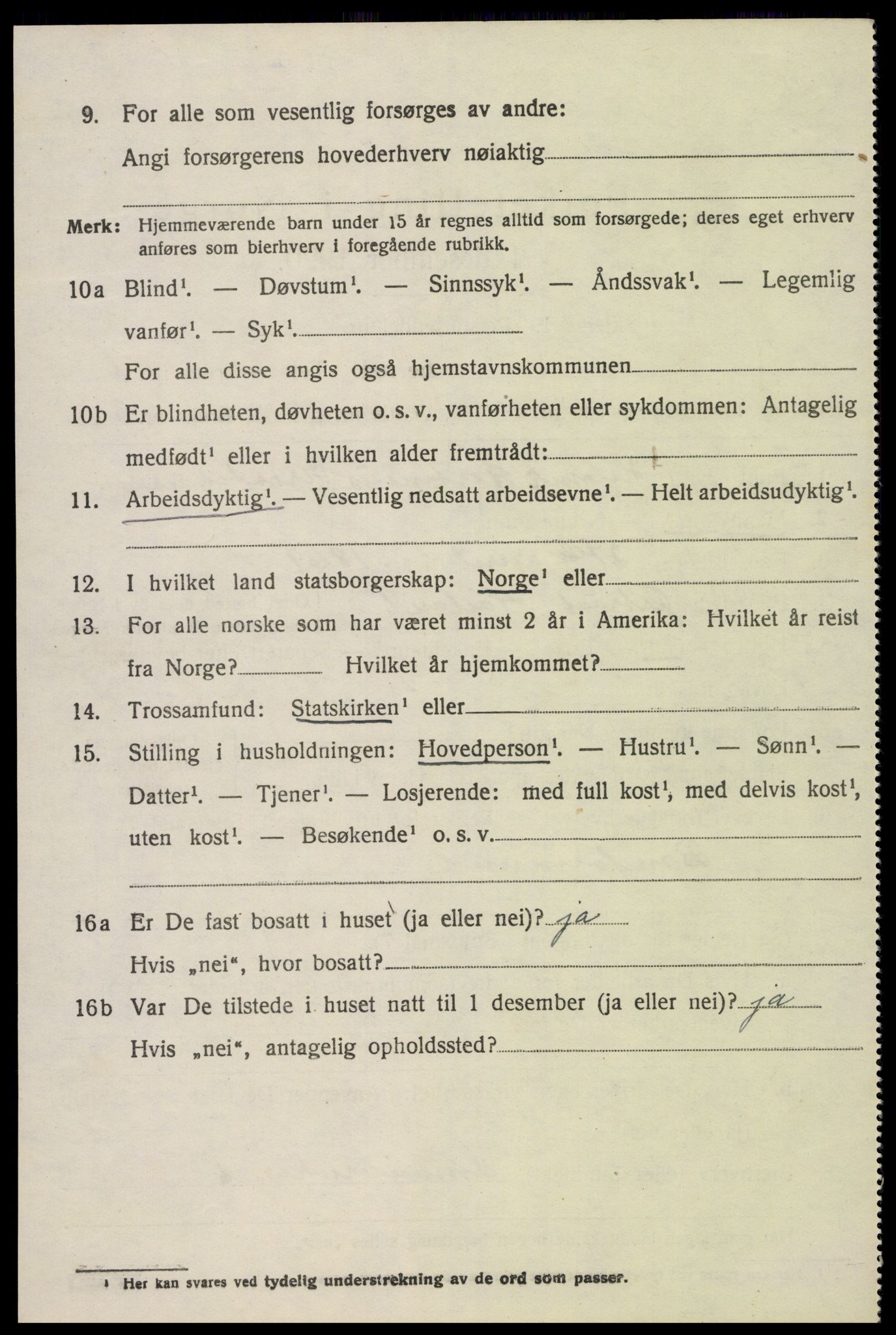 SAK, 1920 census for Evje, 1920, p. 2229