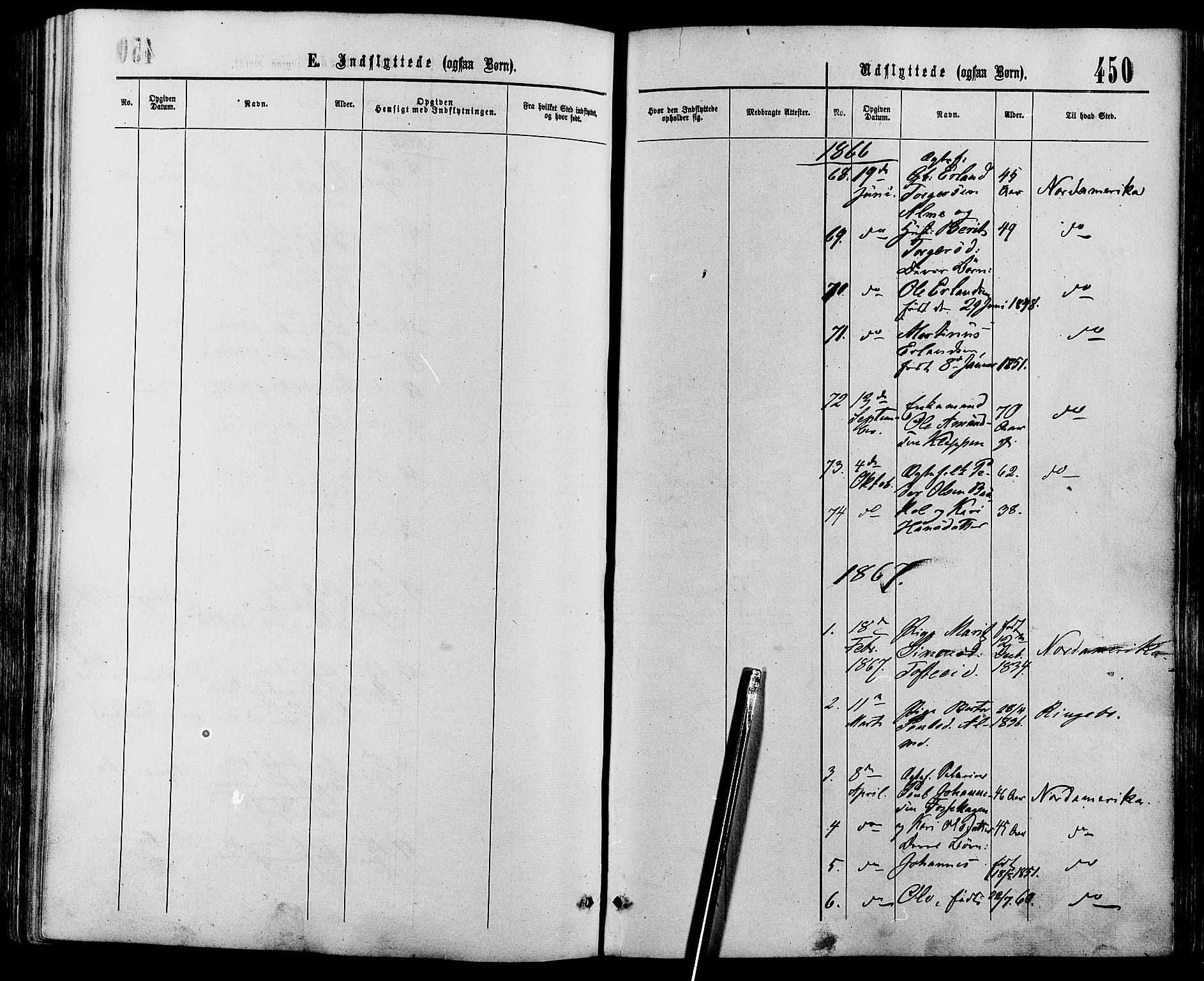 Sør-Fron prestekontor, SAH/PREST-010/H/Ha/Haa/L0002: Parish register (official) no. 2, 1864-1880, p. 450