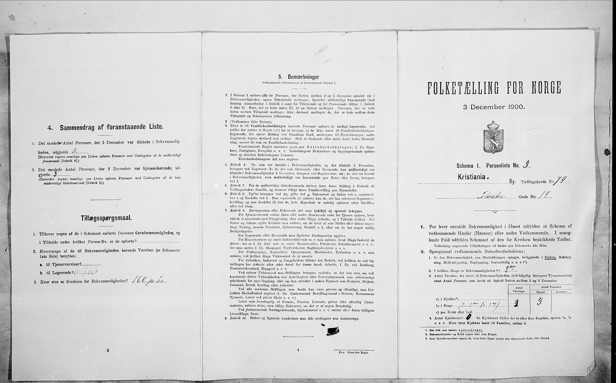 SAO, 1900 census for Kristiania, 1900, p. 96613