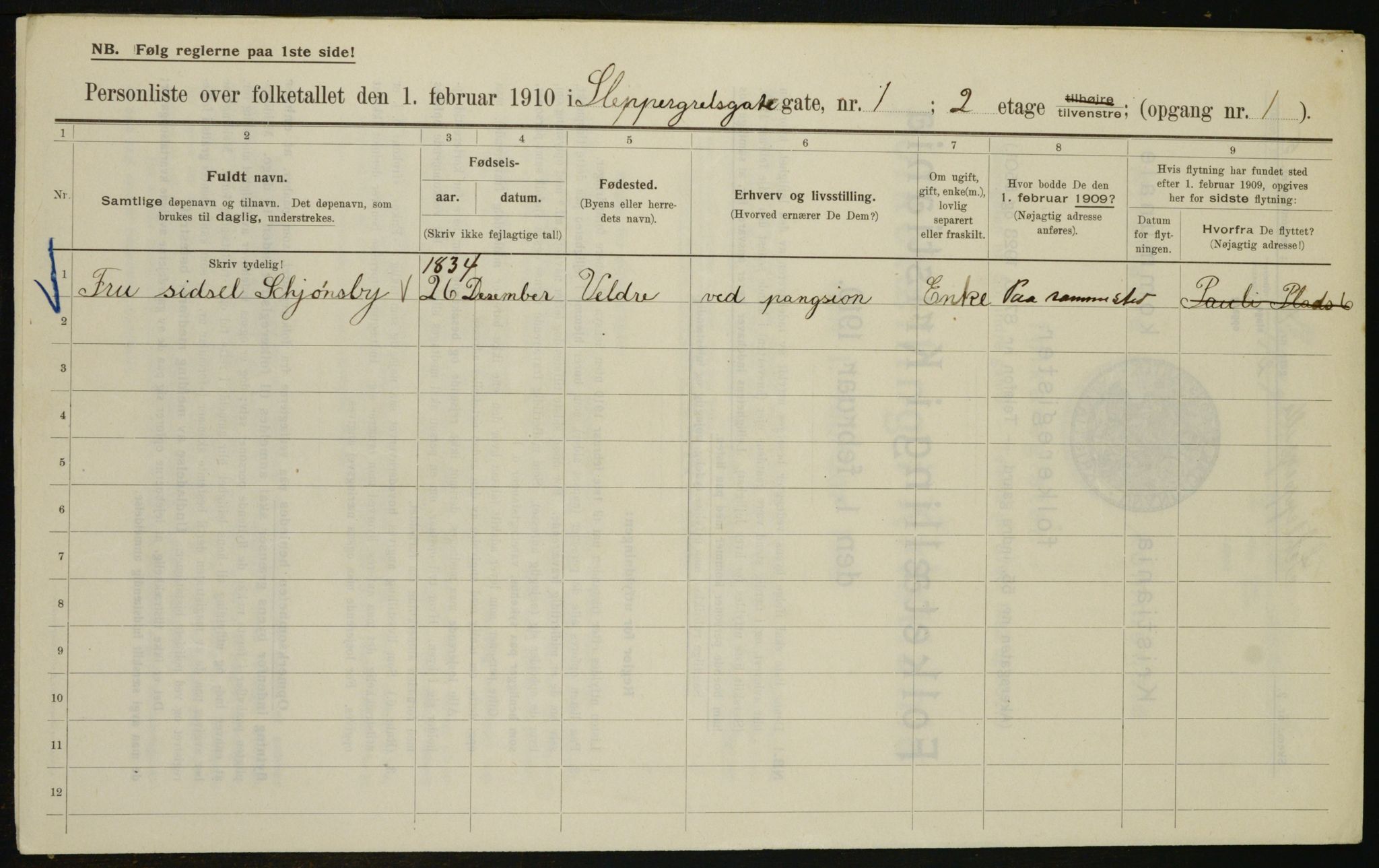 OBA, Municipal Census 1910 for Kristiania, 1910, p. 85628