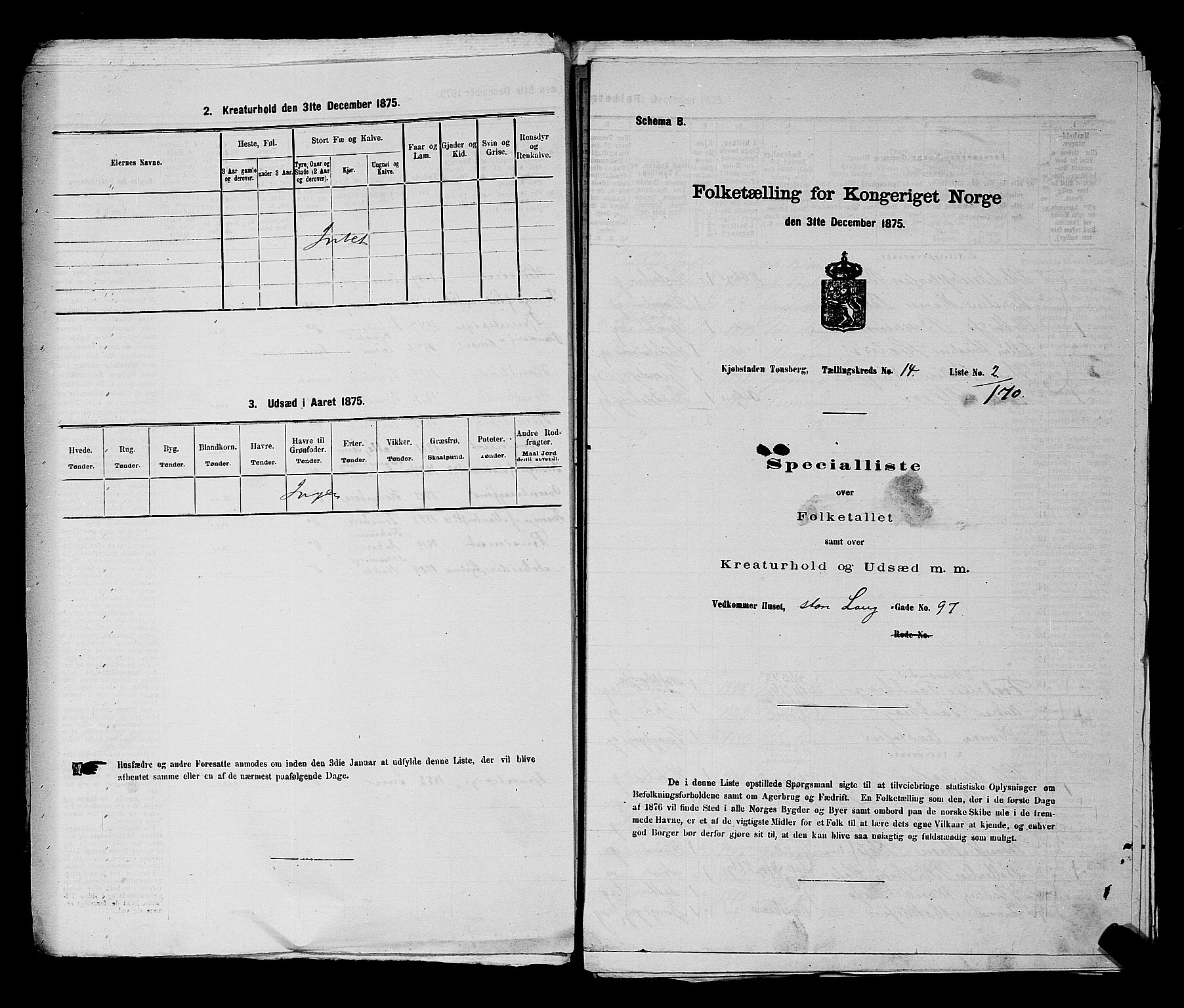 SAKO, 1875 census for 0705P Tønsberg, 1875, p. 422